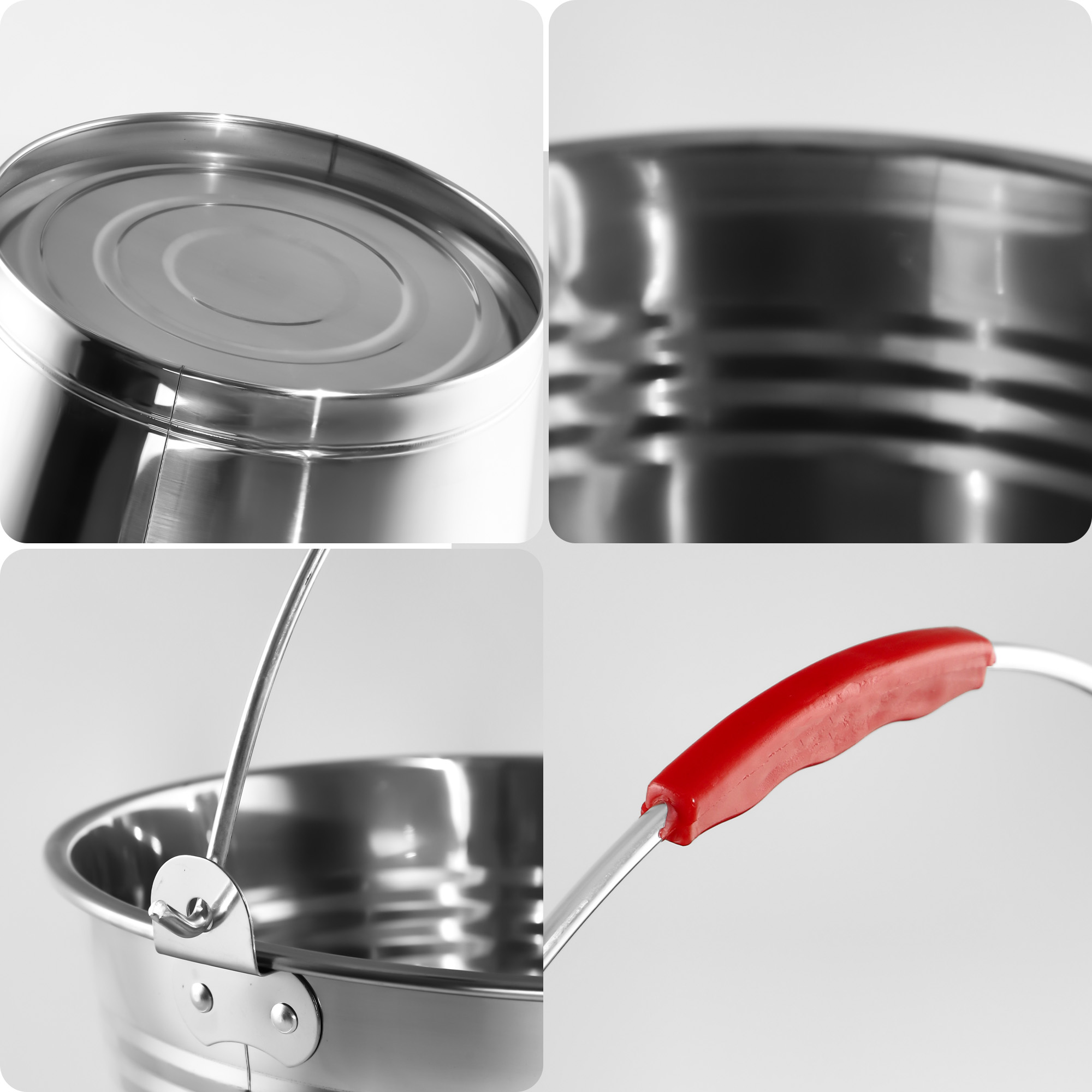 Wiadro nierdzewne Ciney z uchwytem 8L