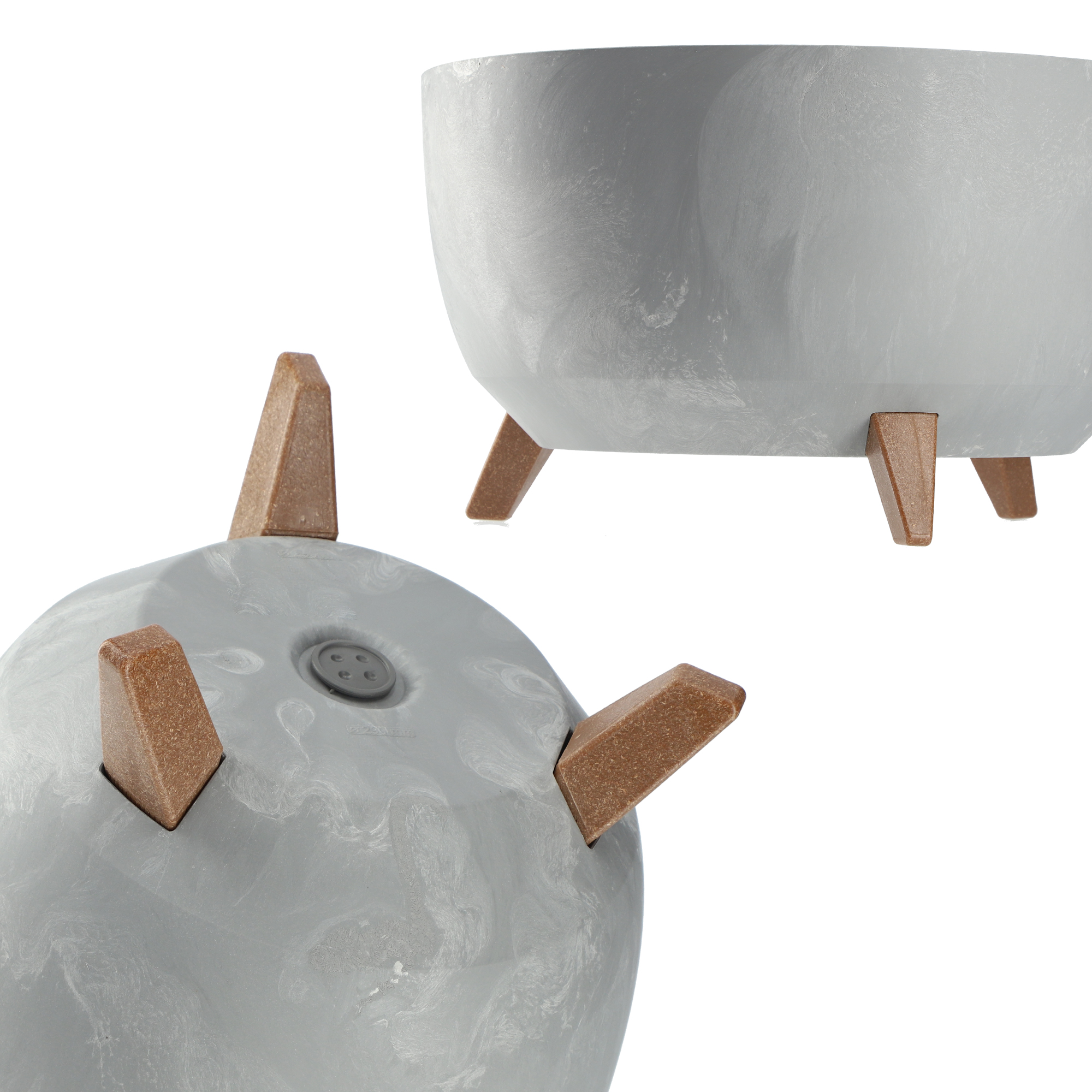 Misa na kwiaty z nóżkami Mably 47 cm szary beton