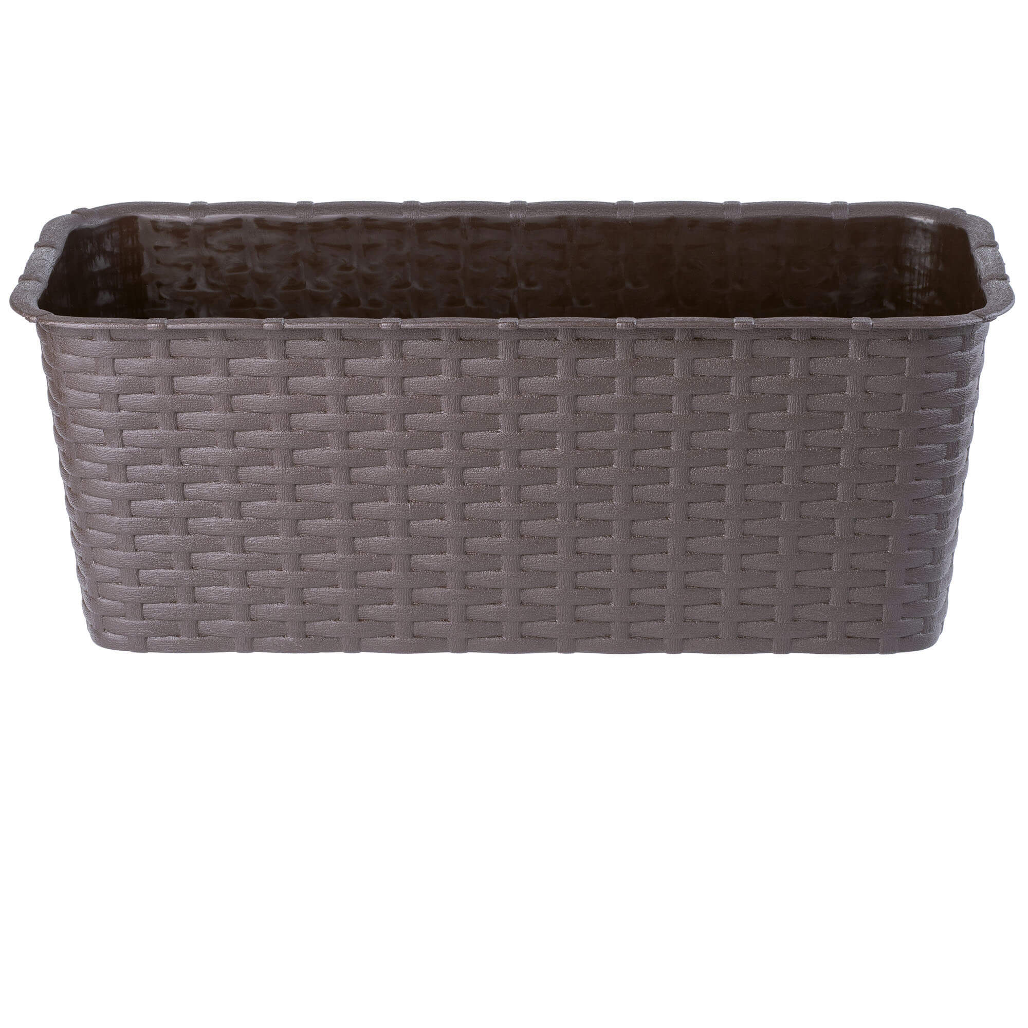 Doniczka balkonowa 40 cm, brązowa