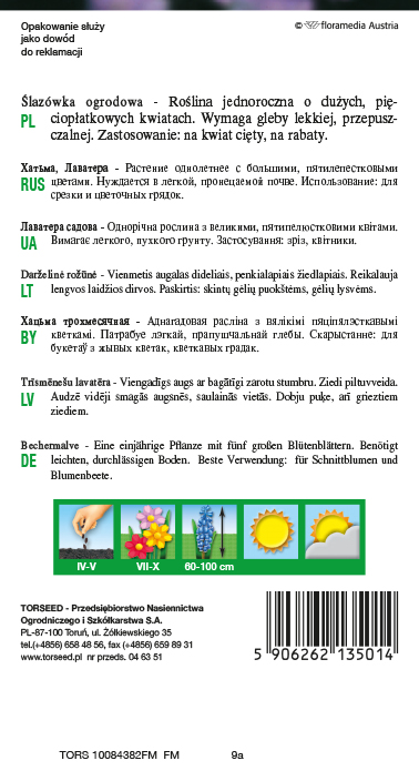 Ślazówka - Lavatera trimenstris mieszanka 2g