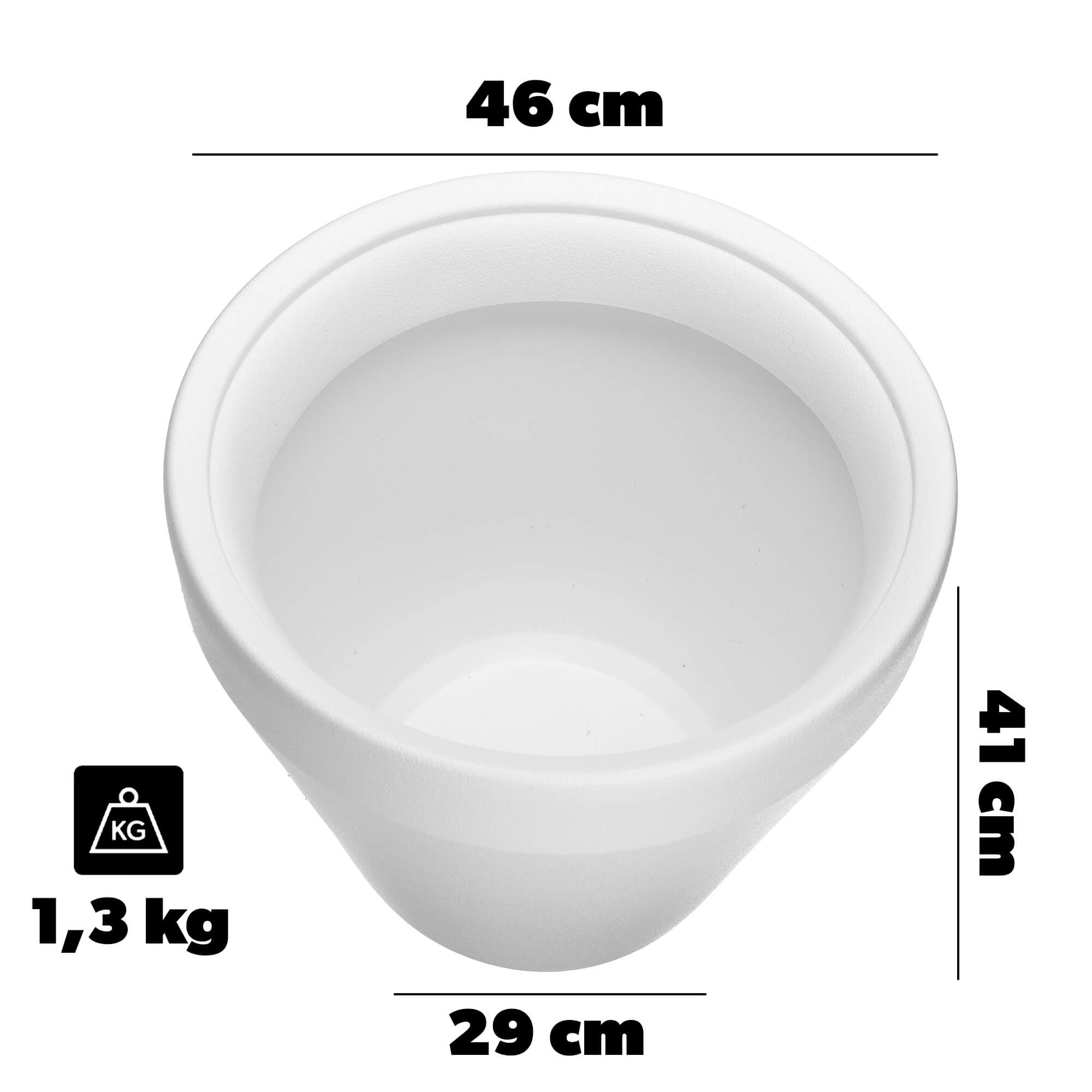 Donica na rośliny Carife 46 cm biała