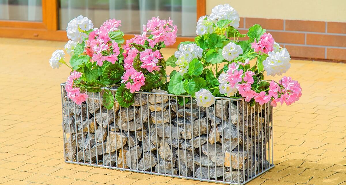 Donica stalowa gabionowa 25 x 72 cm