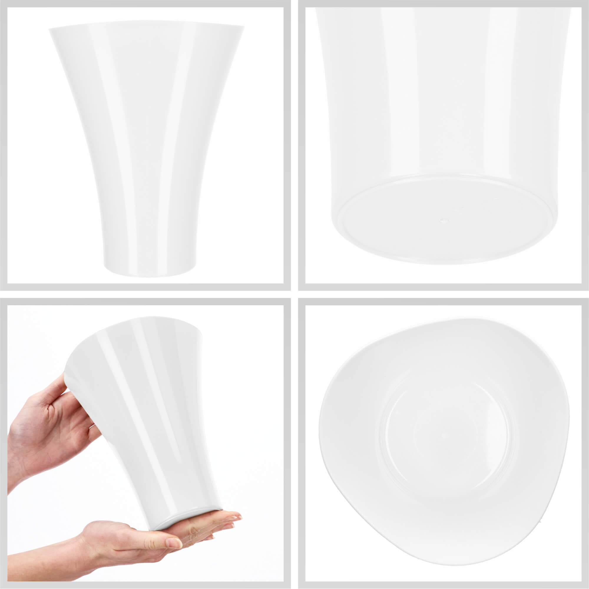 Doniczka na kwiaty Meria 17 cm, biała