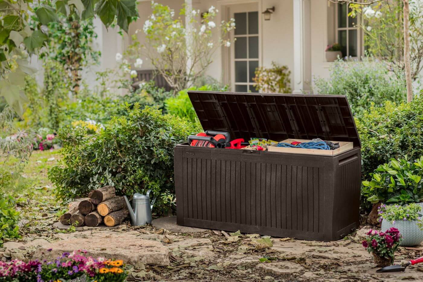 Skrzynia ogrodowa Keter Comfy Storage Box 270L, brąz