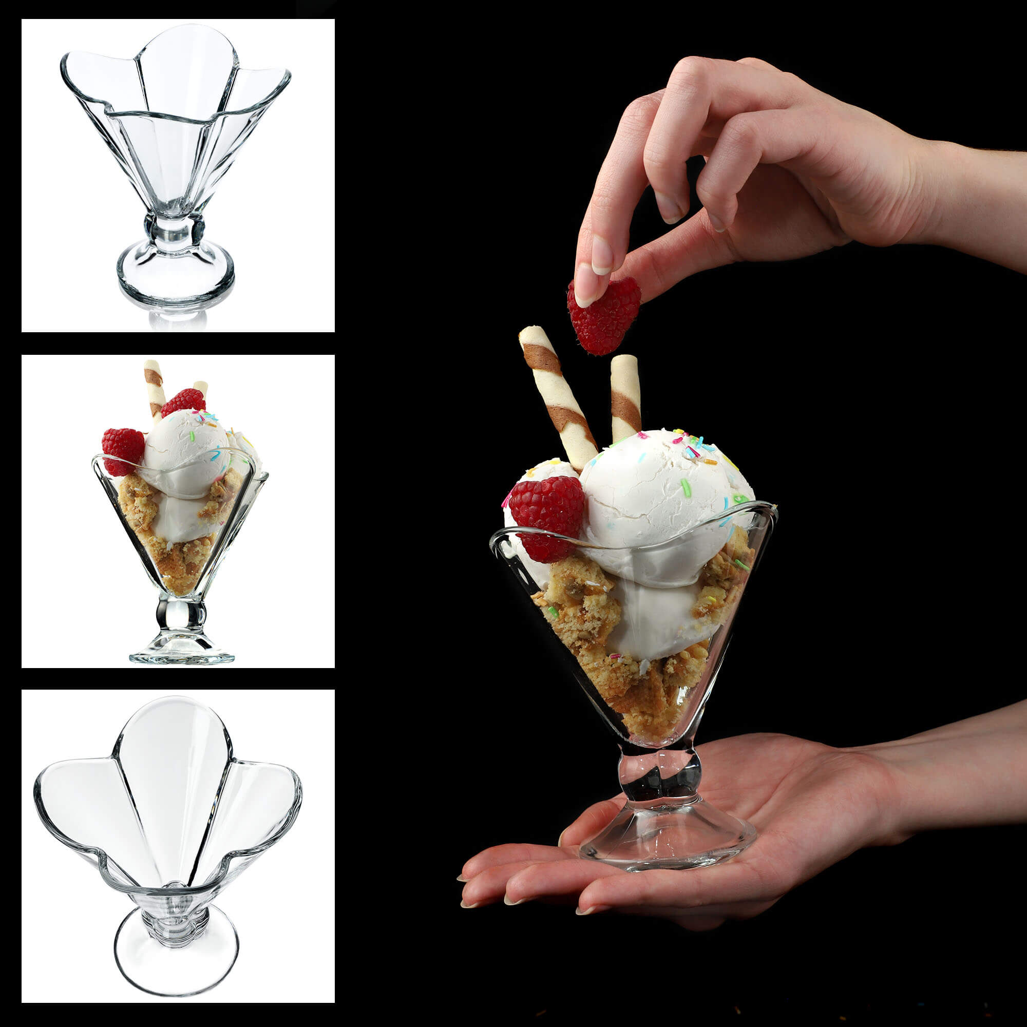 Pucharki do lodów i deserów Tetlin 200 ml 6 szt.