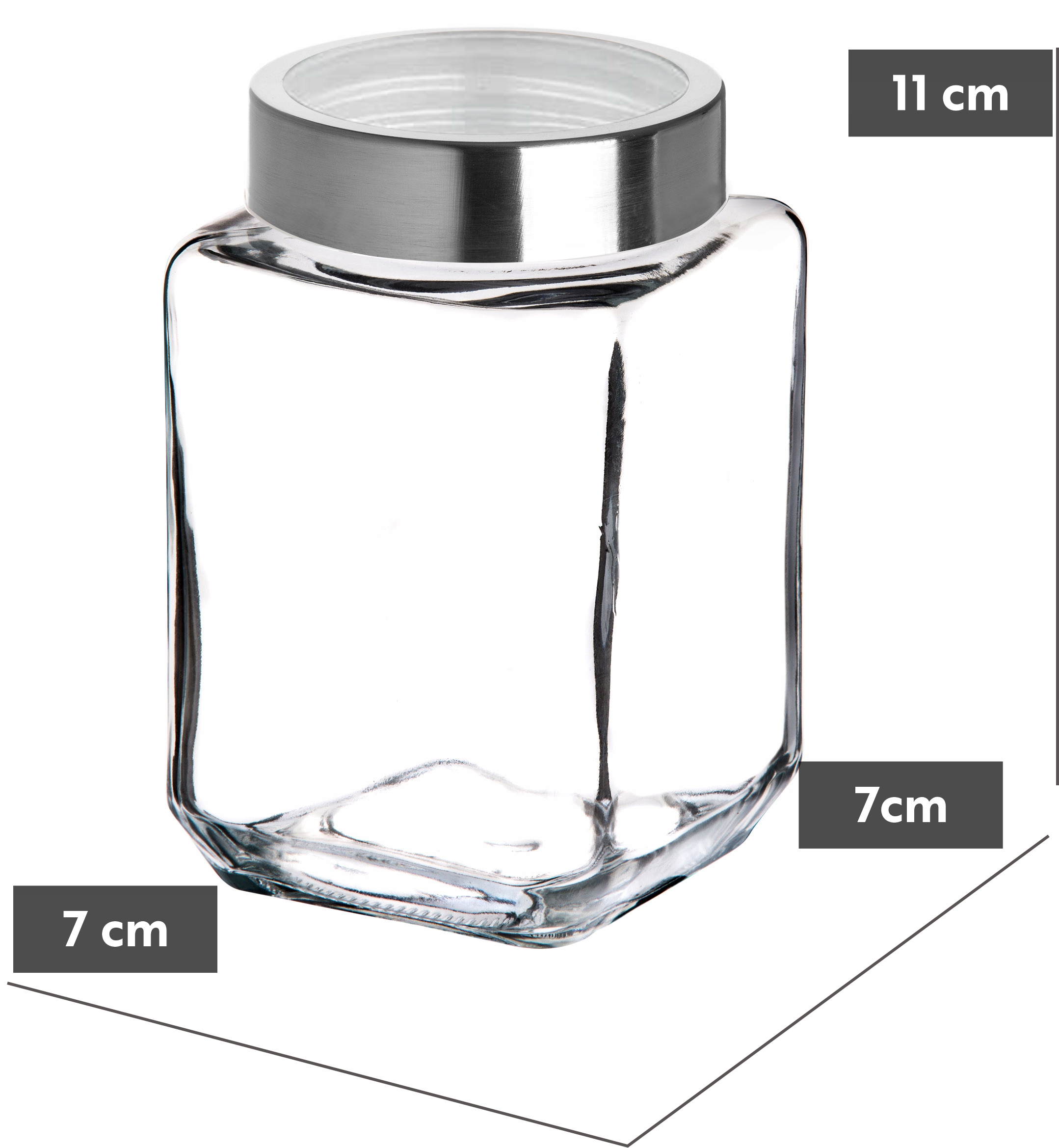 Szklany pojemnik na żywność Ferno 300 ml, przezroczysty