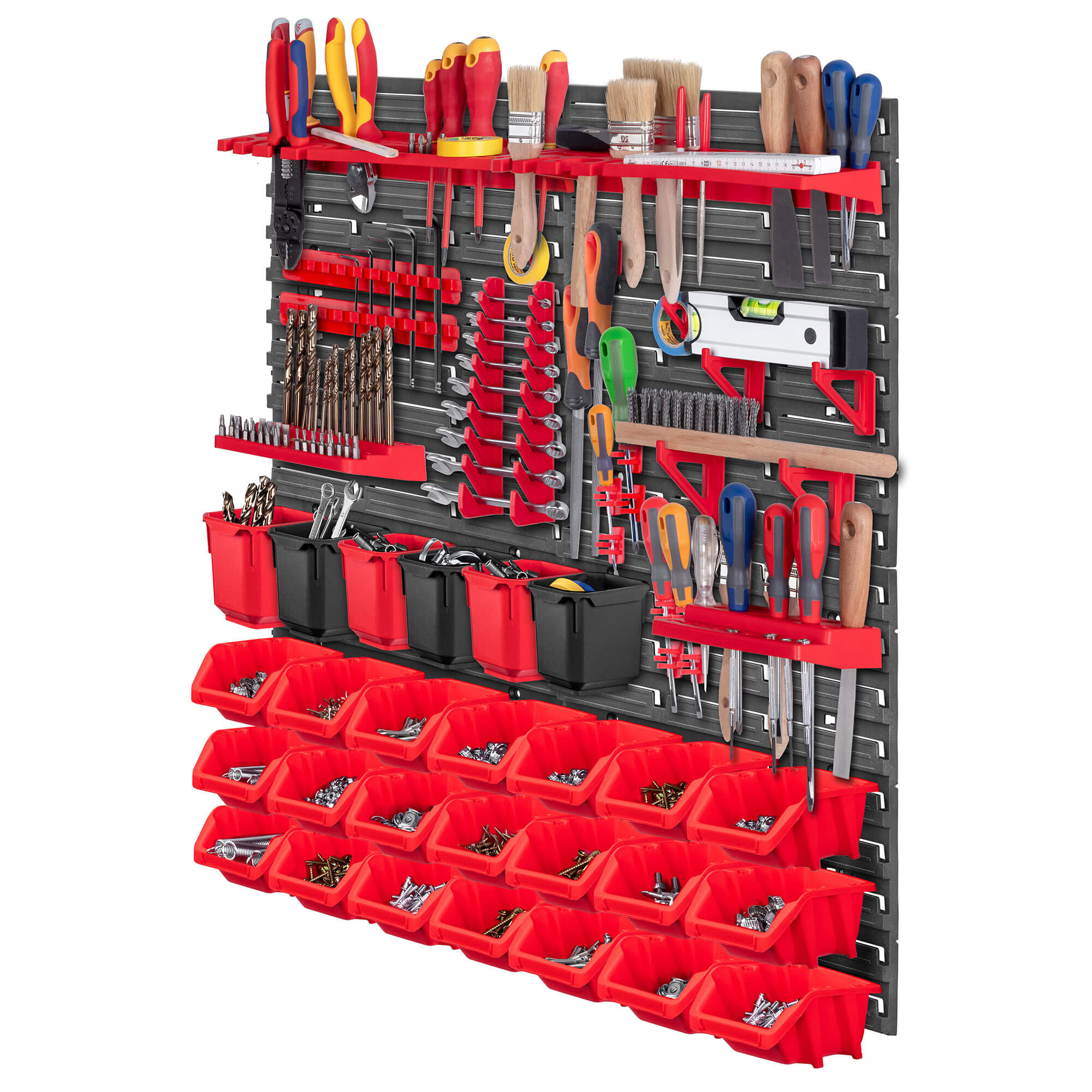 Tablica warsztatowa Lokke 78x78cm 50 elementów czerwona