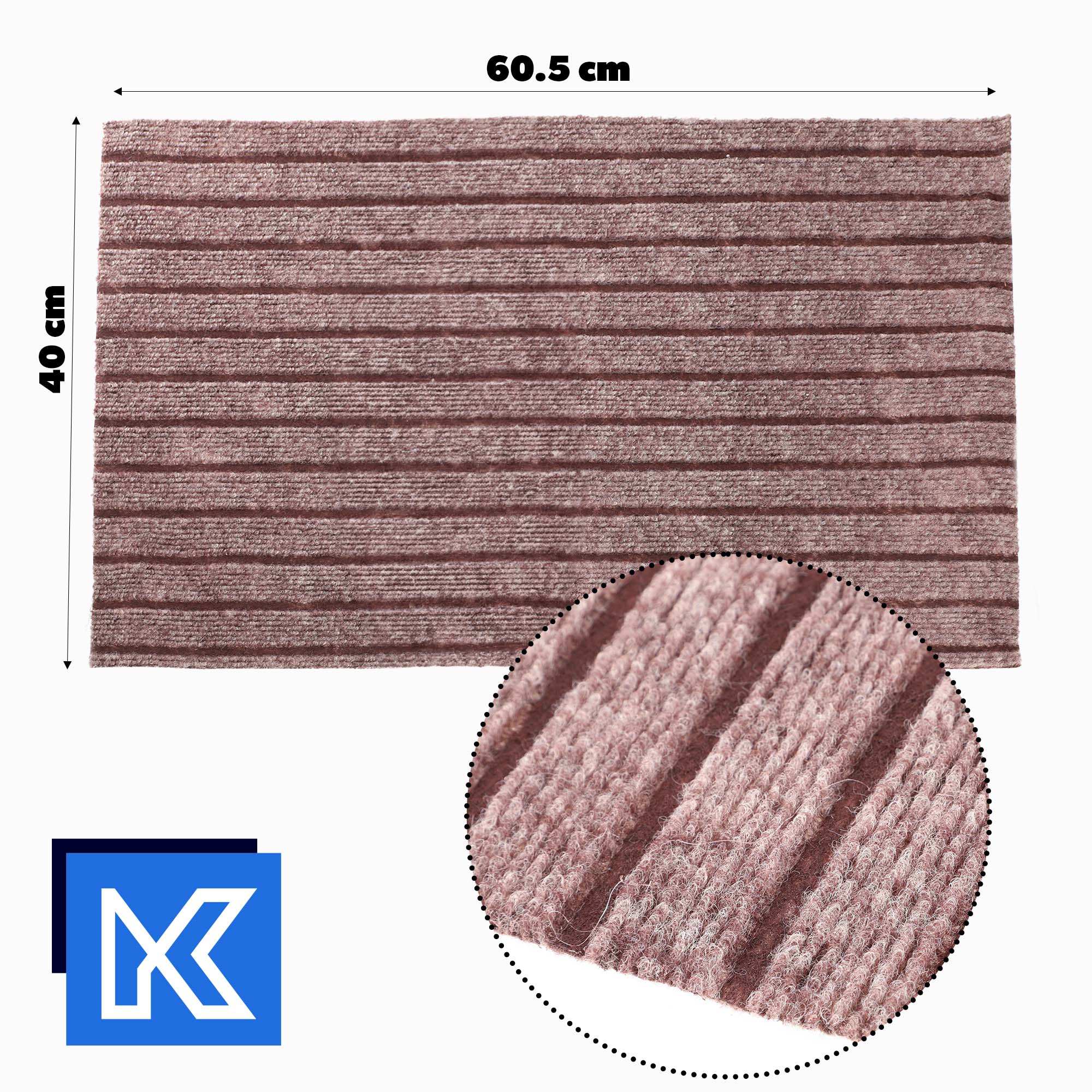 Wycieraczka pod drzwi Reterre 60x40 cm brązowa