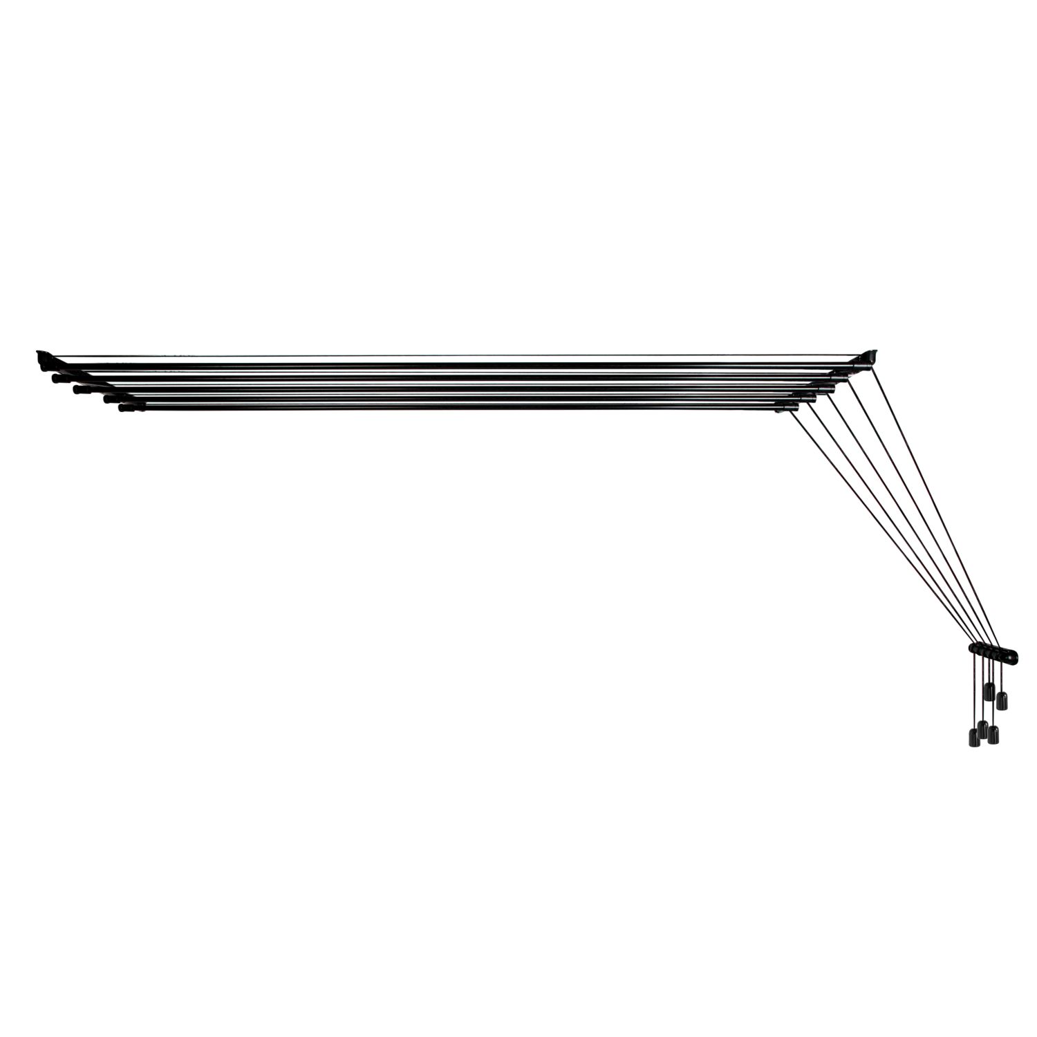 Suszarka sufitowa na pranie Melun 180 cm 5 prętów czarna