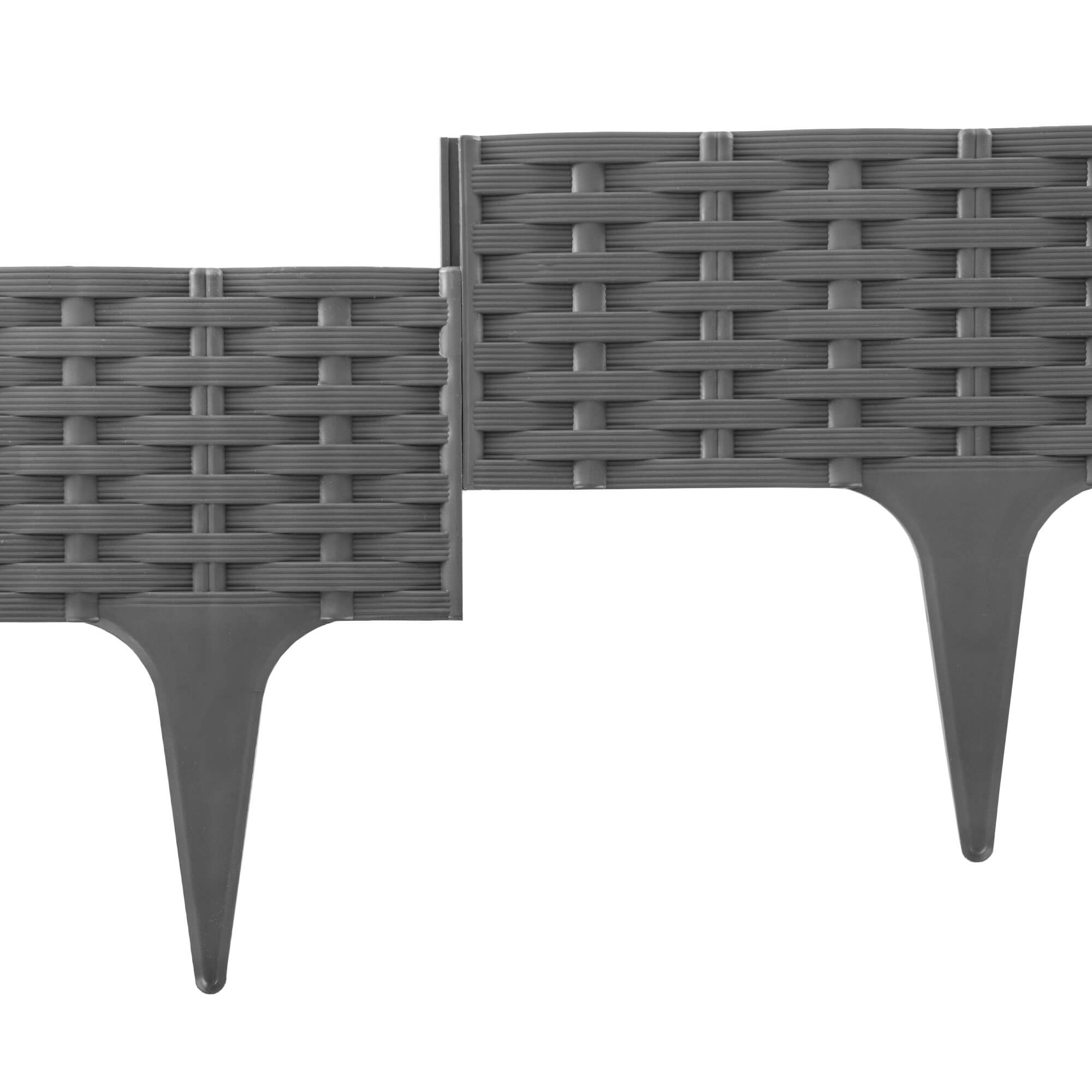 Obrzeże ogrodowe Averton 78 x 9 cm szare wzór 2. 5 szt.