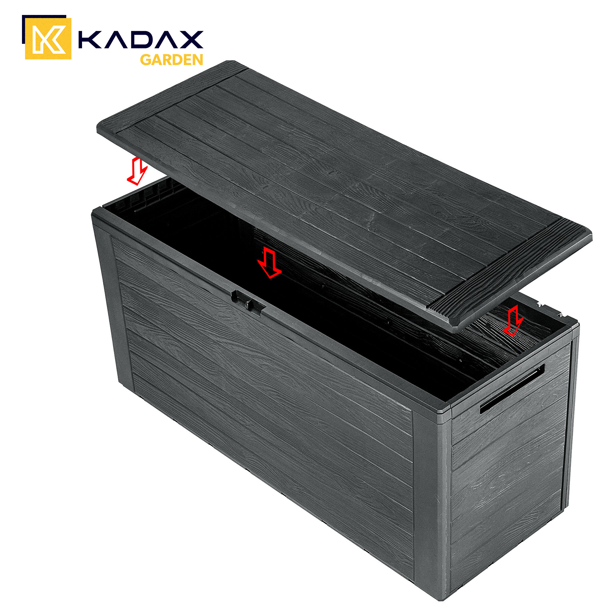 Skrzynia ogrodowa Grewena 280L, antracyt