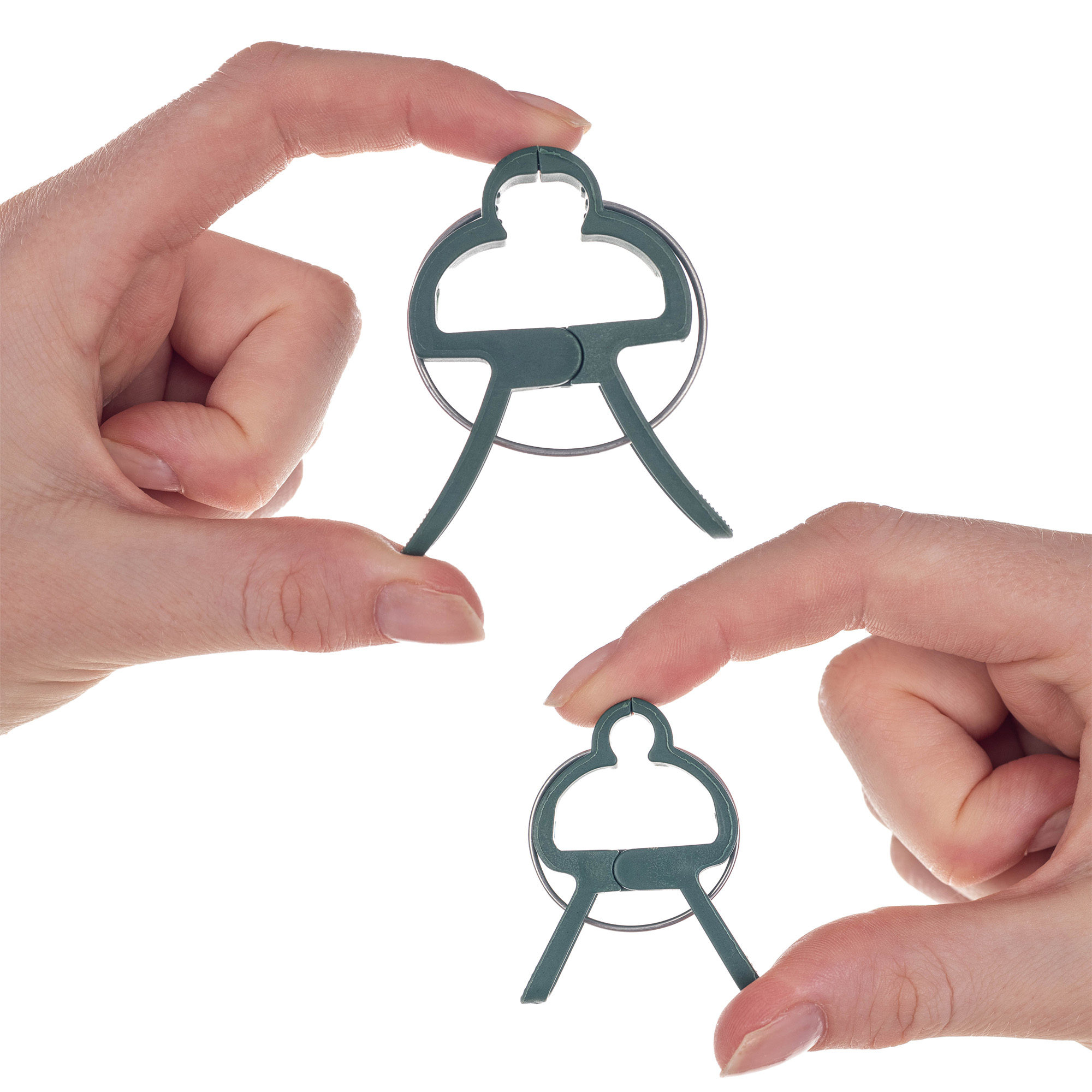 Klipsy do mocowania roślin Paldo 2 rozmiary zielone 20 szt.