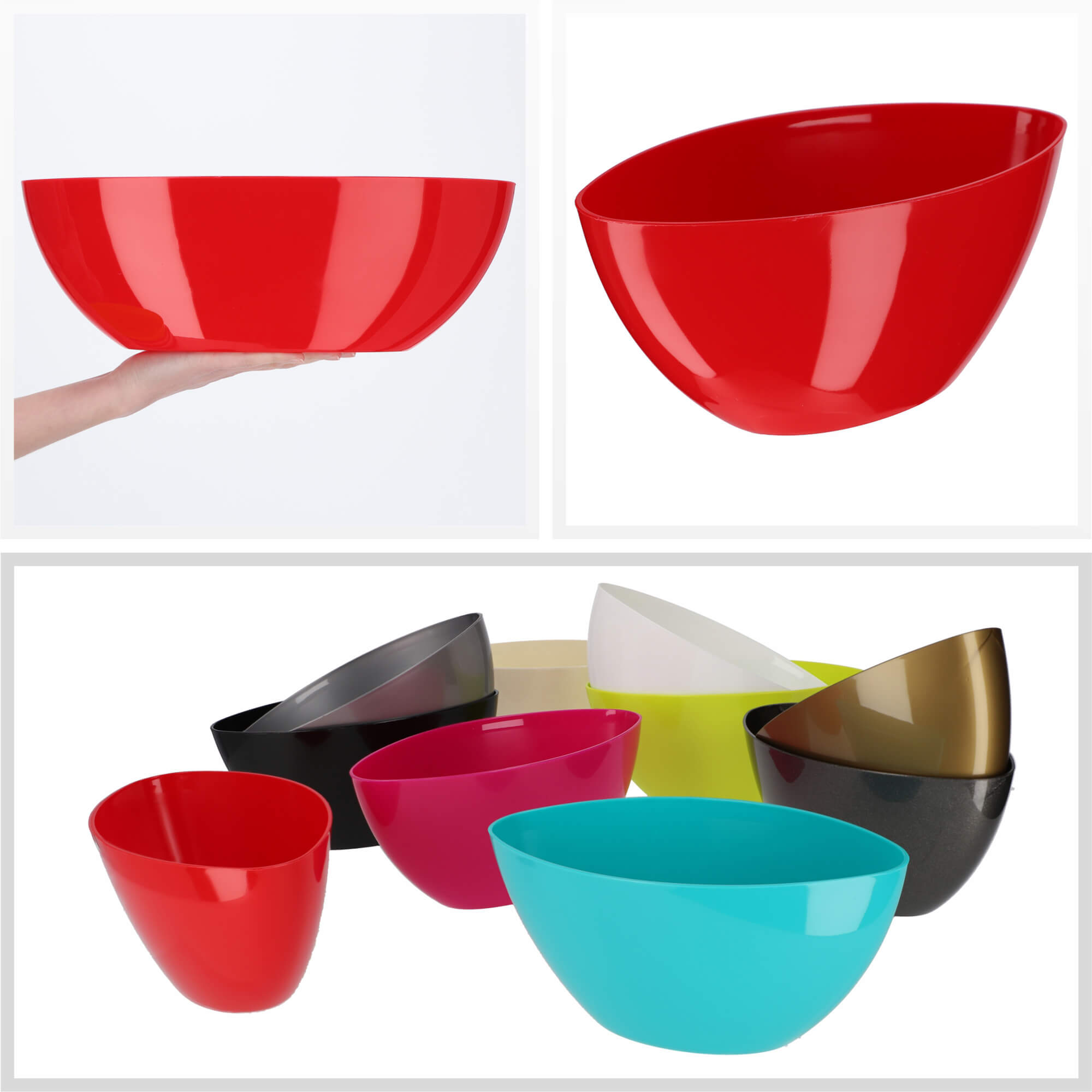 Doniczka na kwiaty owalna Ptuj 38 cm, czerwona