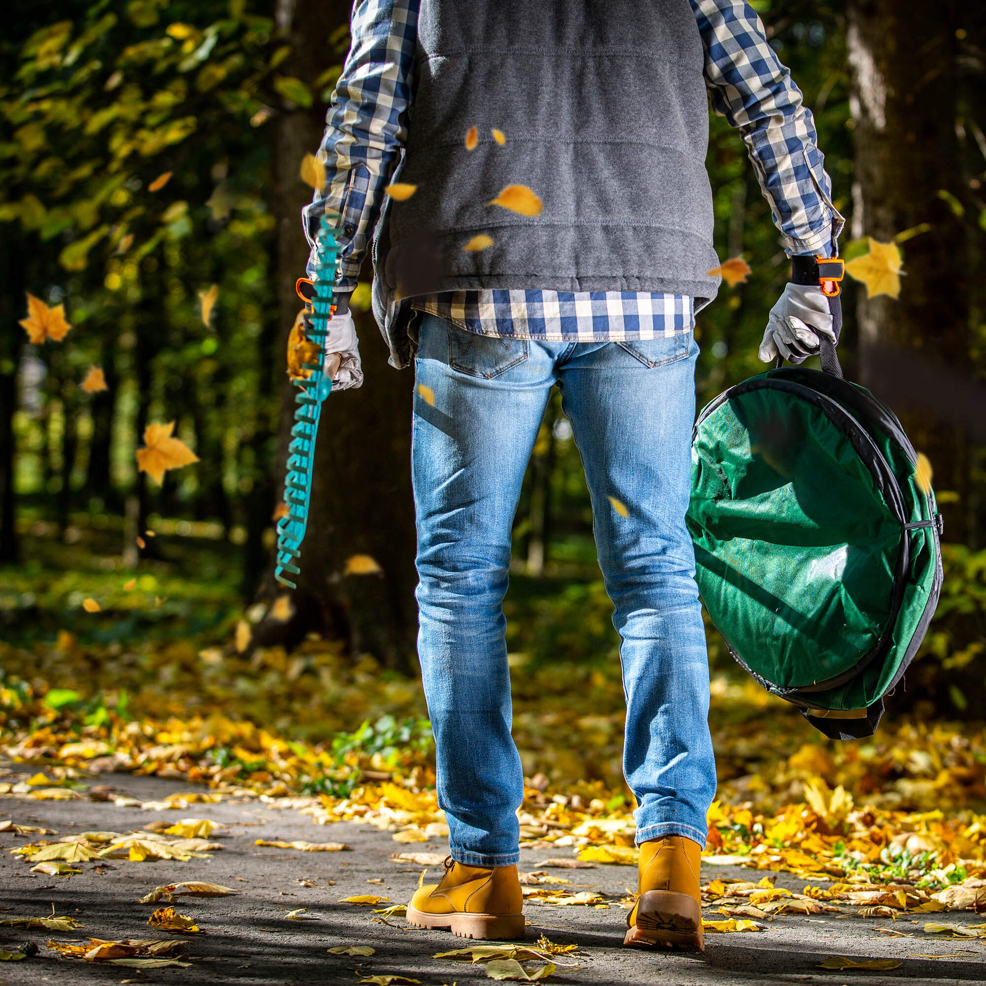 Składany kosz ogrodowy Vermenton 90L zielony