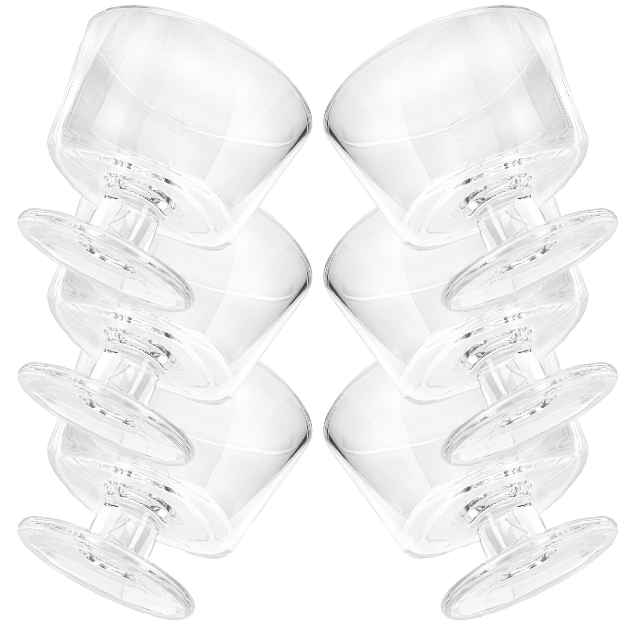 Pucharek do lodów Torza 290ml na nóżce wzór gładki 6 szt.