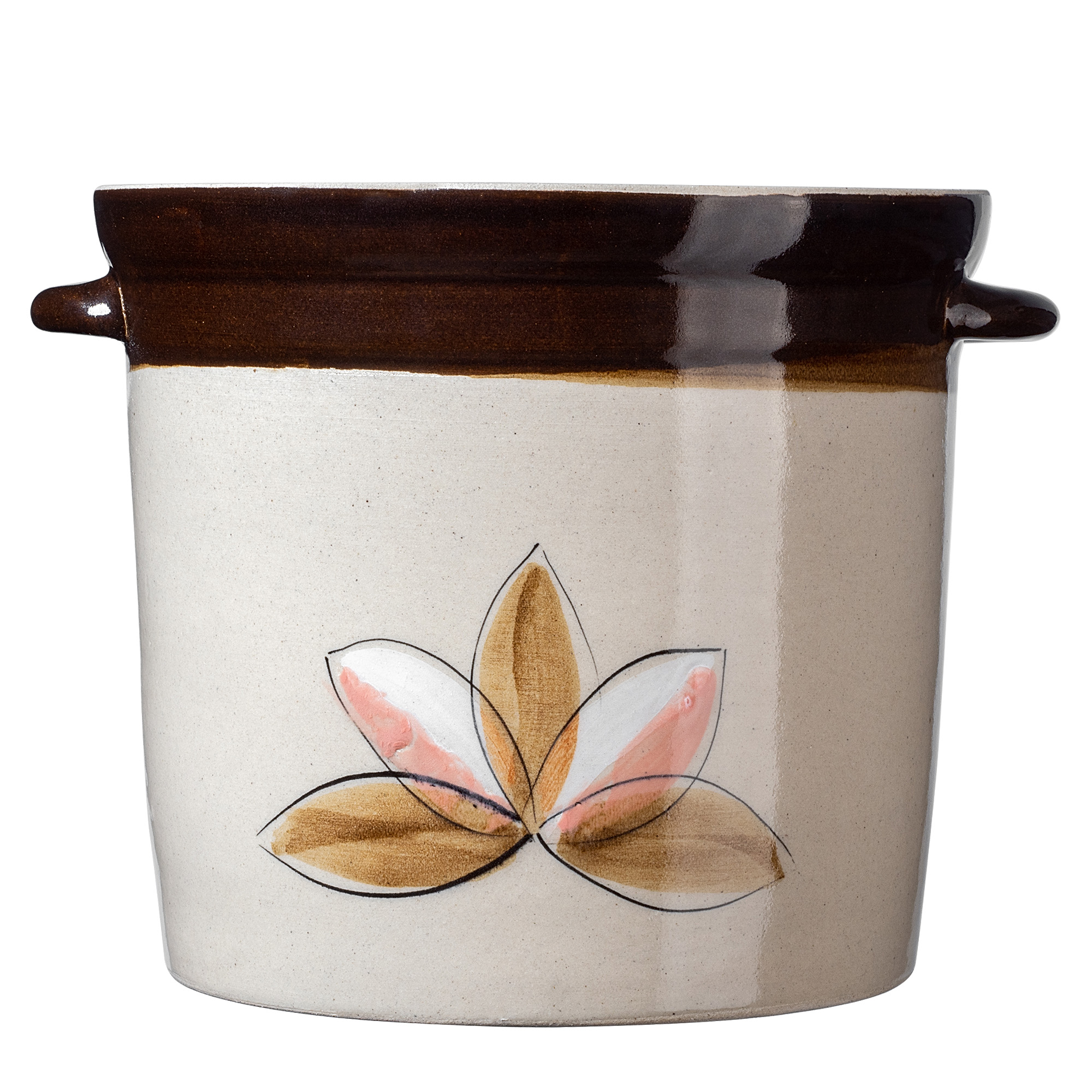 Garnek kamionkowy Athena 7.5L, wysoki malowany