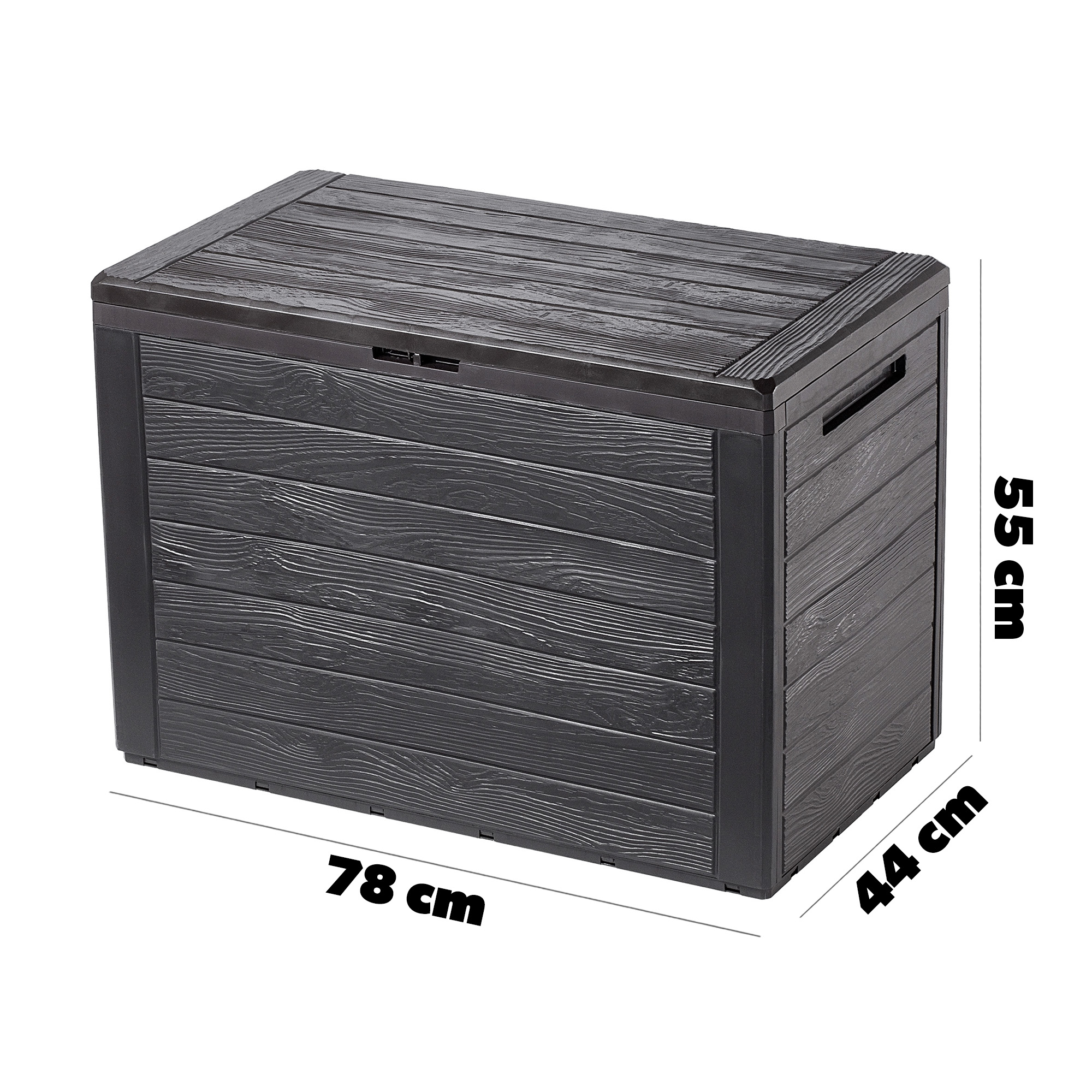 Skrzynia ogrodowa Grewena 190L, ciemny brąz