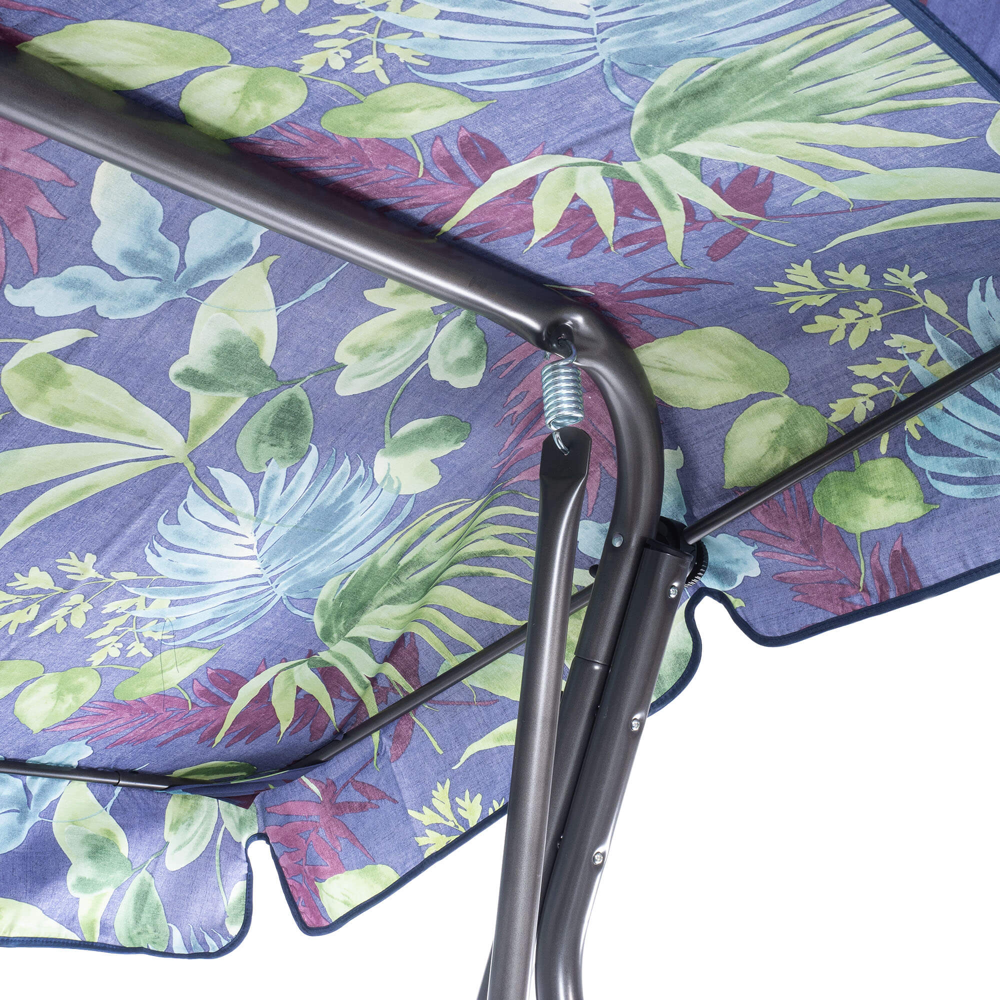 Huśtawka ogrodowa z daszkiem 208 x 159 cm, liście