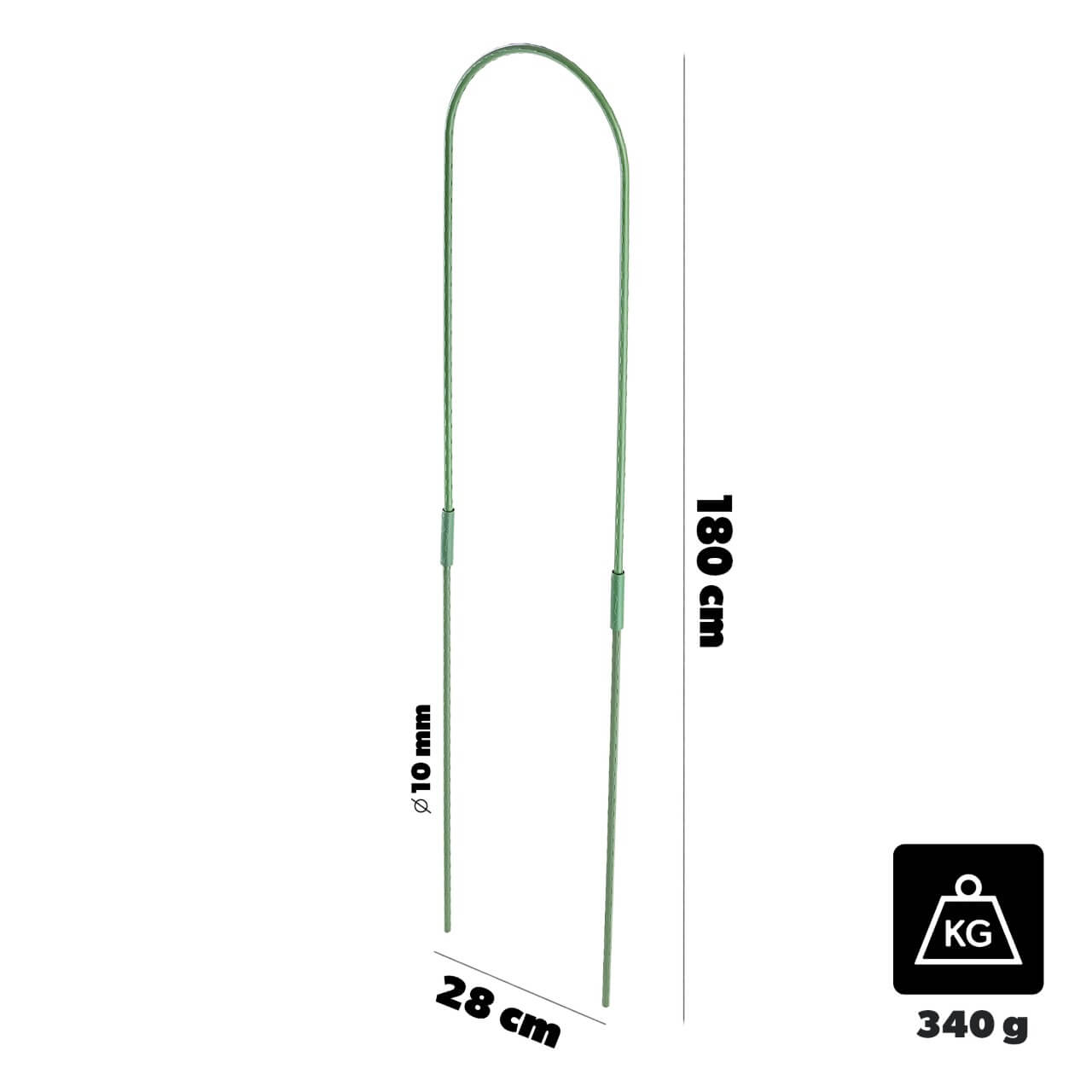 Podpora ogrodowa łukowa Arnage 28 x 180 cm 1 szt.