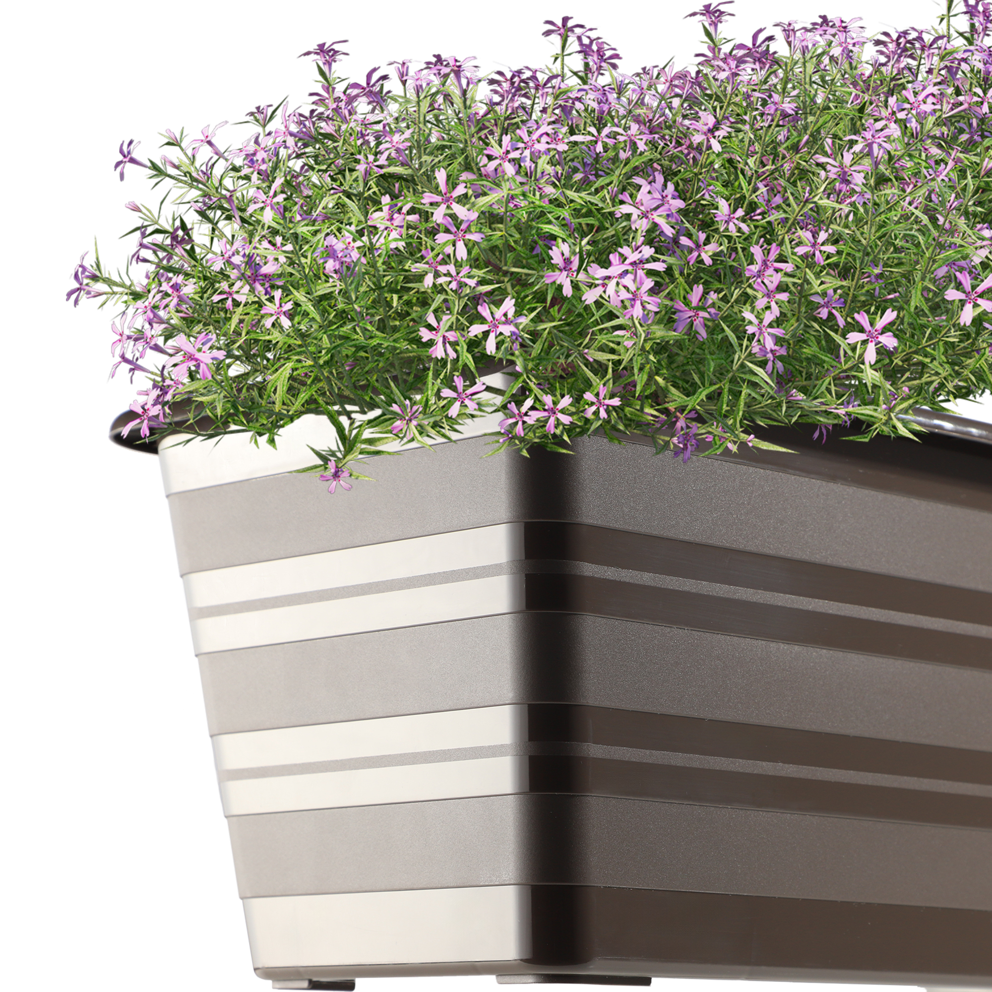 Doniczka balkonowa Cati 60 cm + podstawka 60 cm, brąz