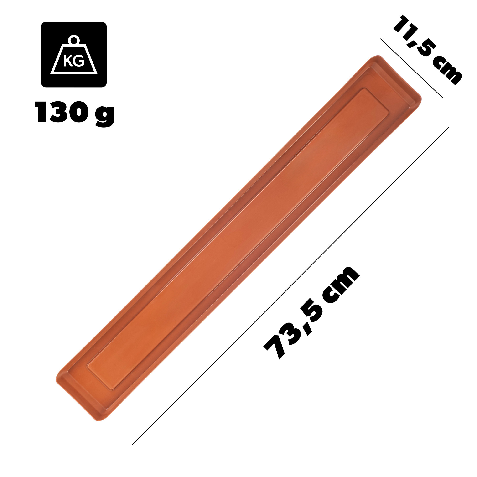 Skrzynka balkonowa z podstawką Paulin 80cm terrakota