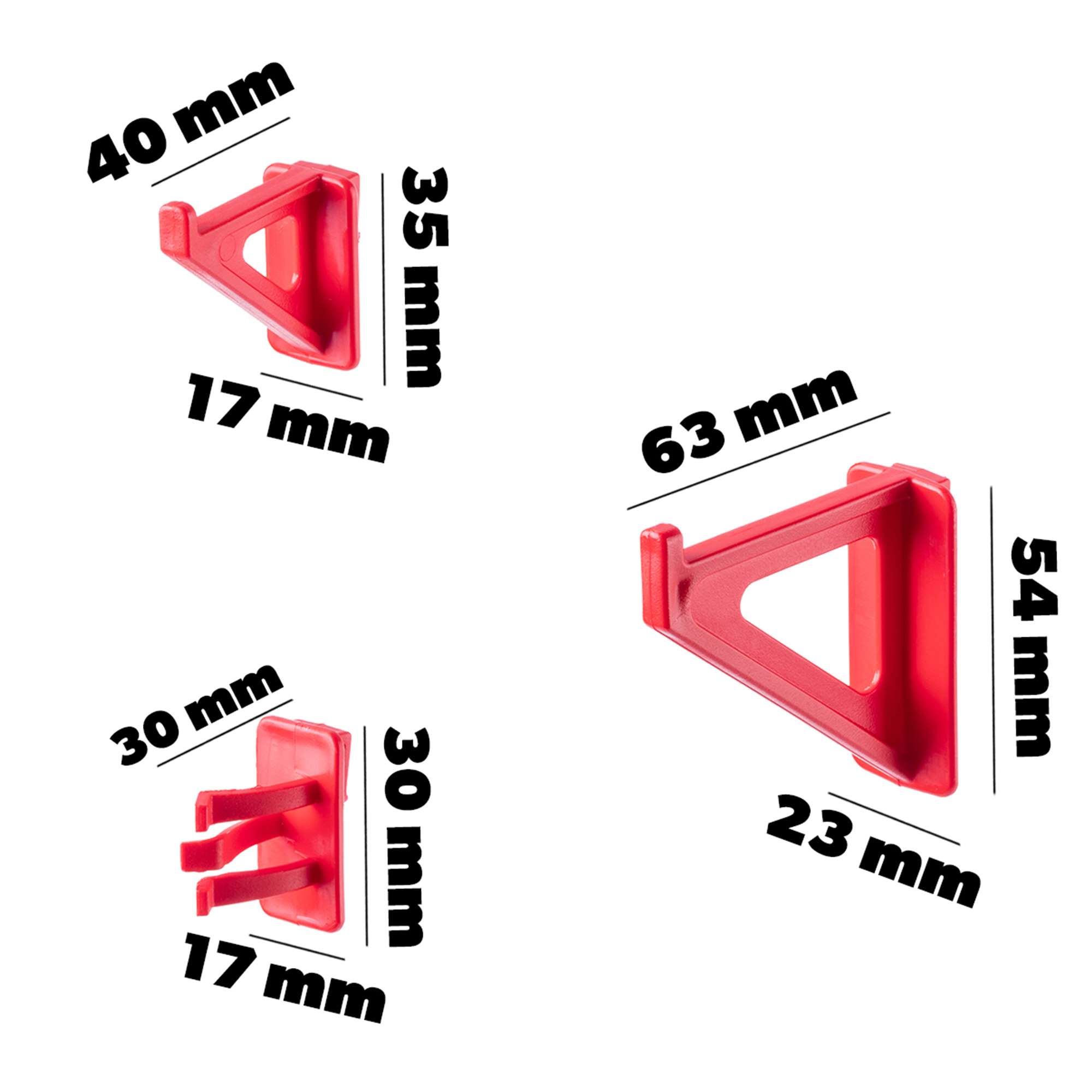 Zestaw wieszaków Ursel do tablicy narzędziowej 16 elementów