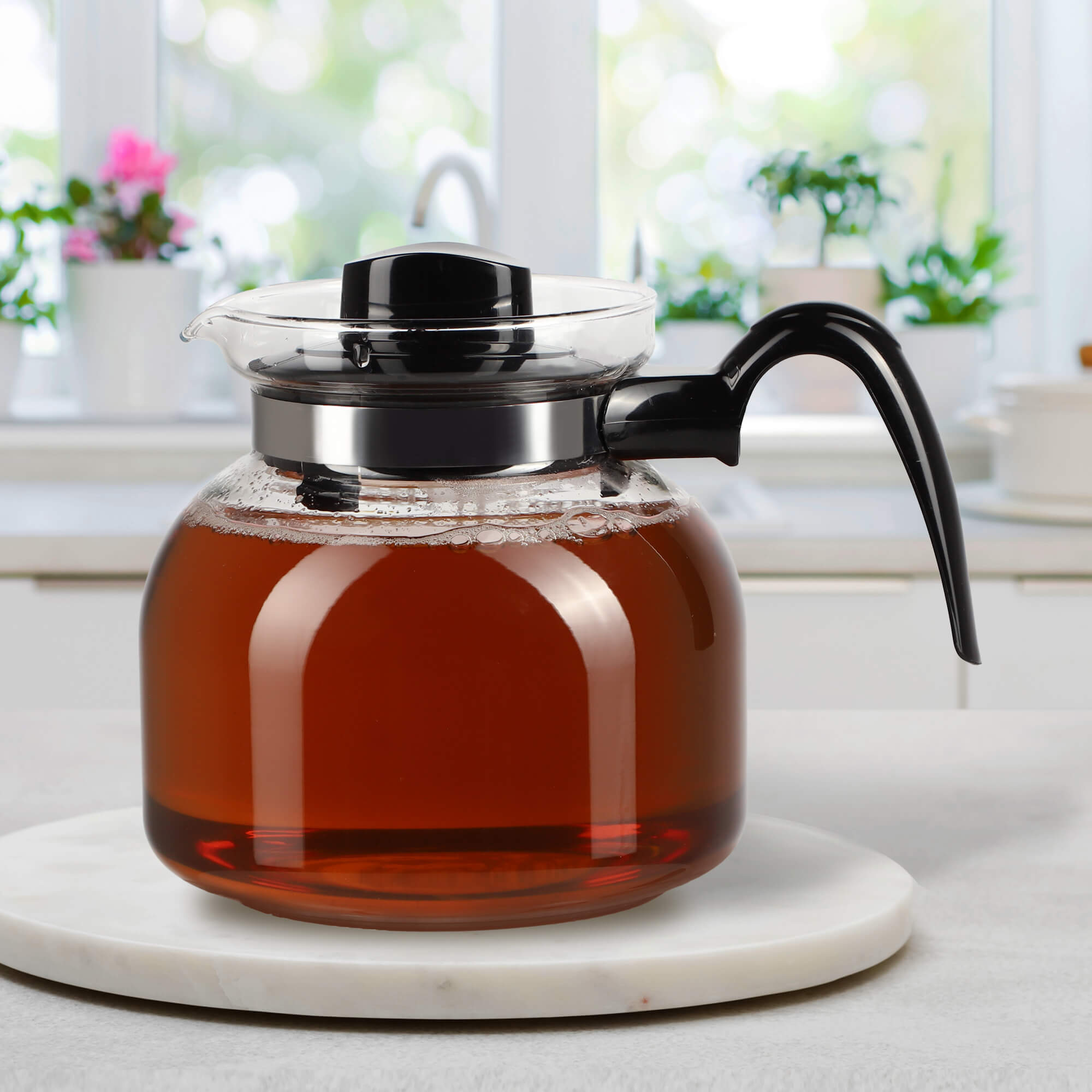 Dzbanek z pokrywką do herbaty 1,5L czarny
