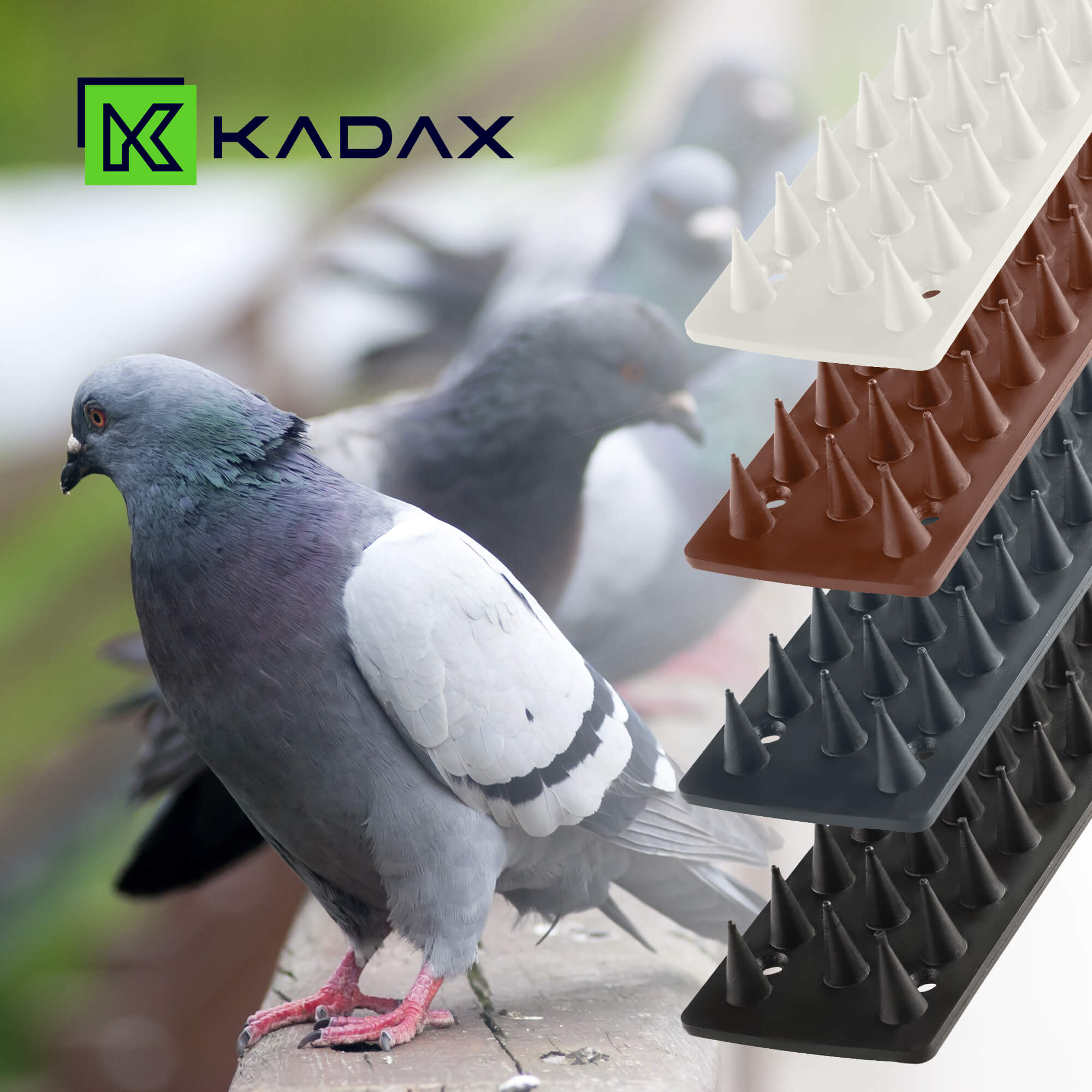 Plastikowe Tosta kolce przeciw ptakom 4,5 x 50 cm czarne 20 szt.