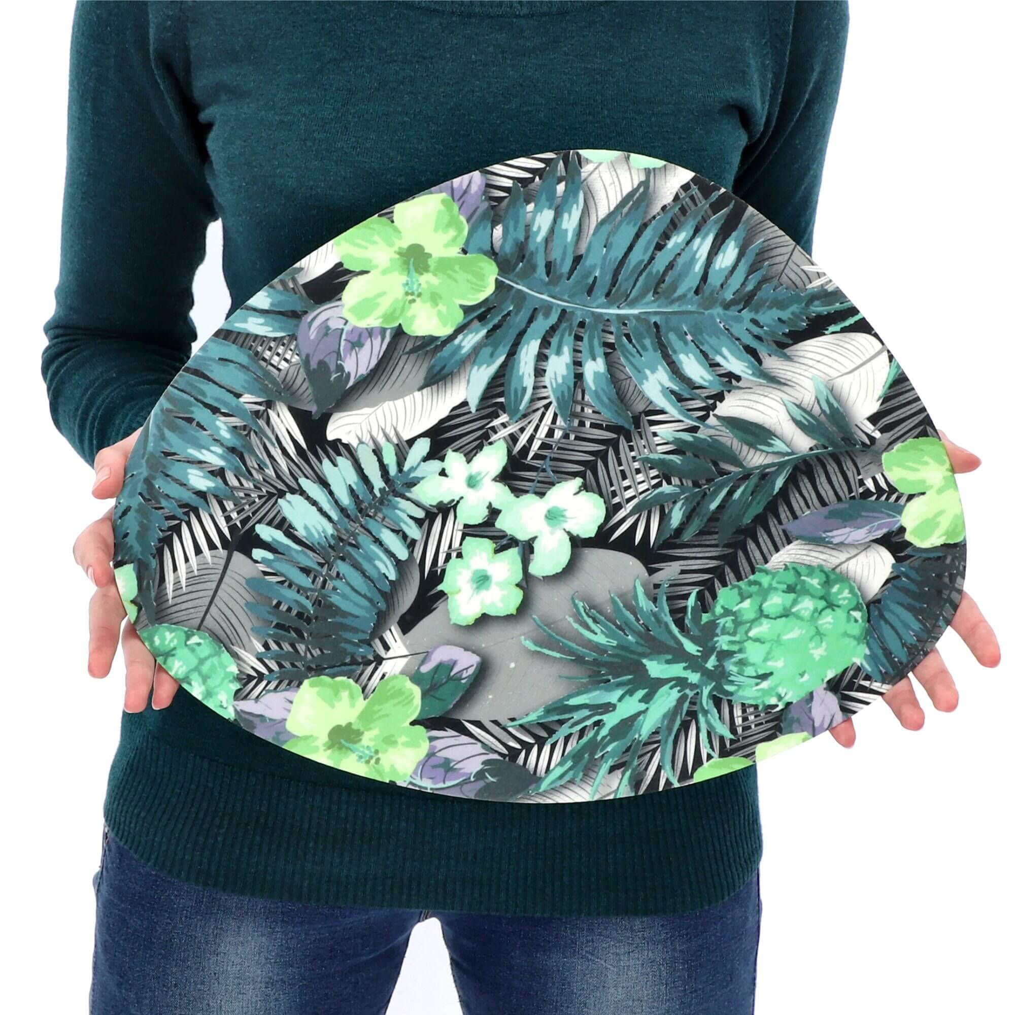 Podkładka na stół 41 x 32 cm, kwiaty i liście