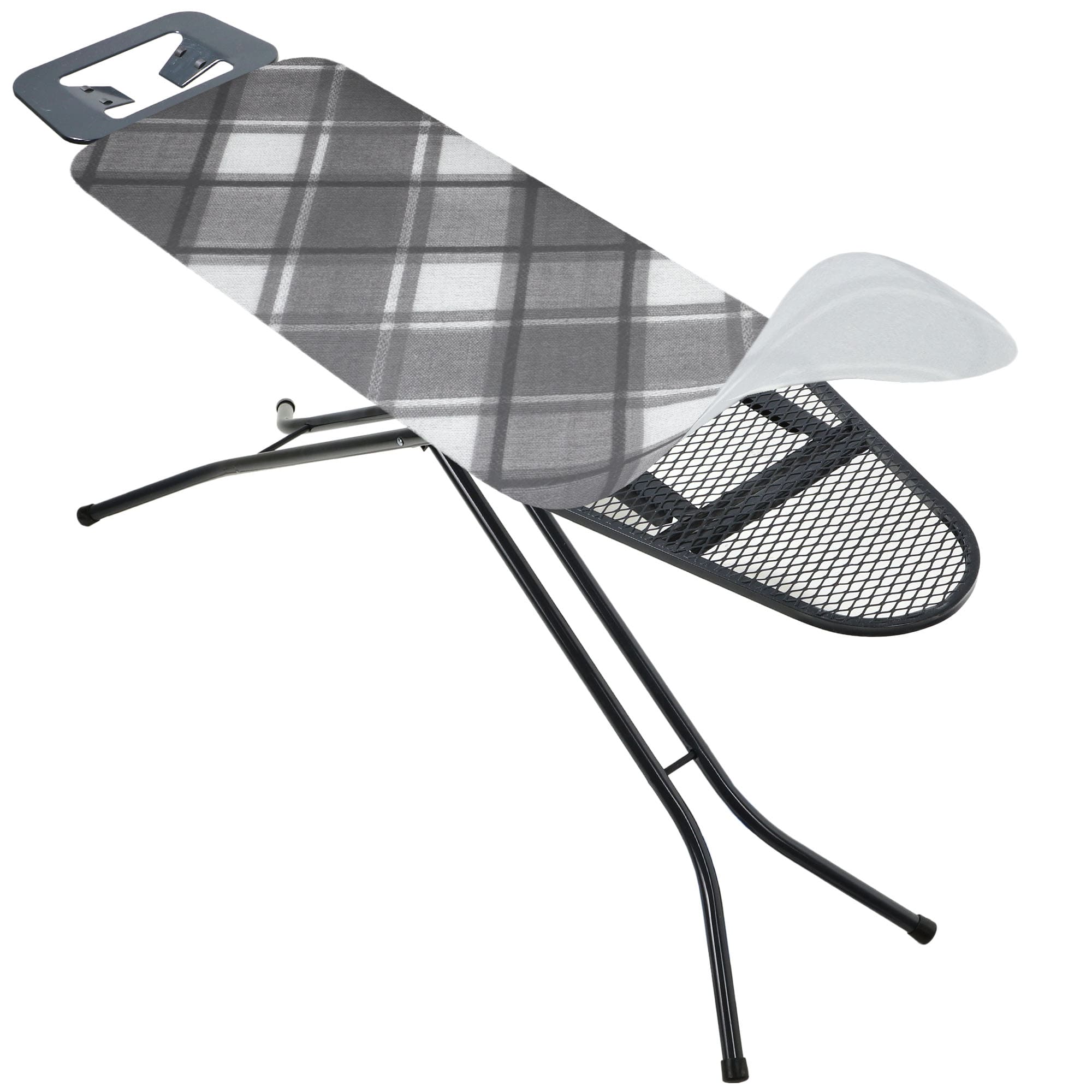 Pokrowiec na deskę do prasowania Cano 120x38cm naciągany podkład szara krata