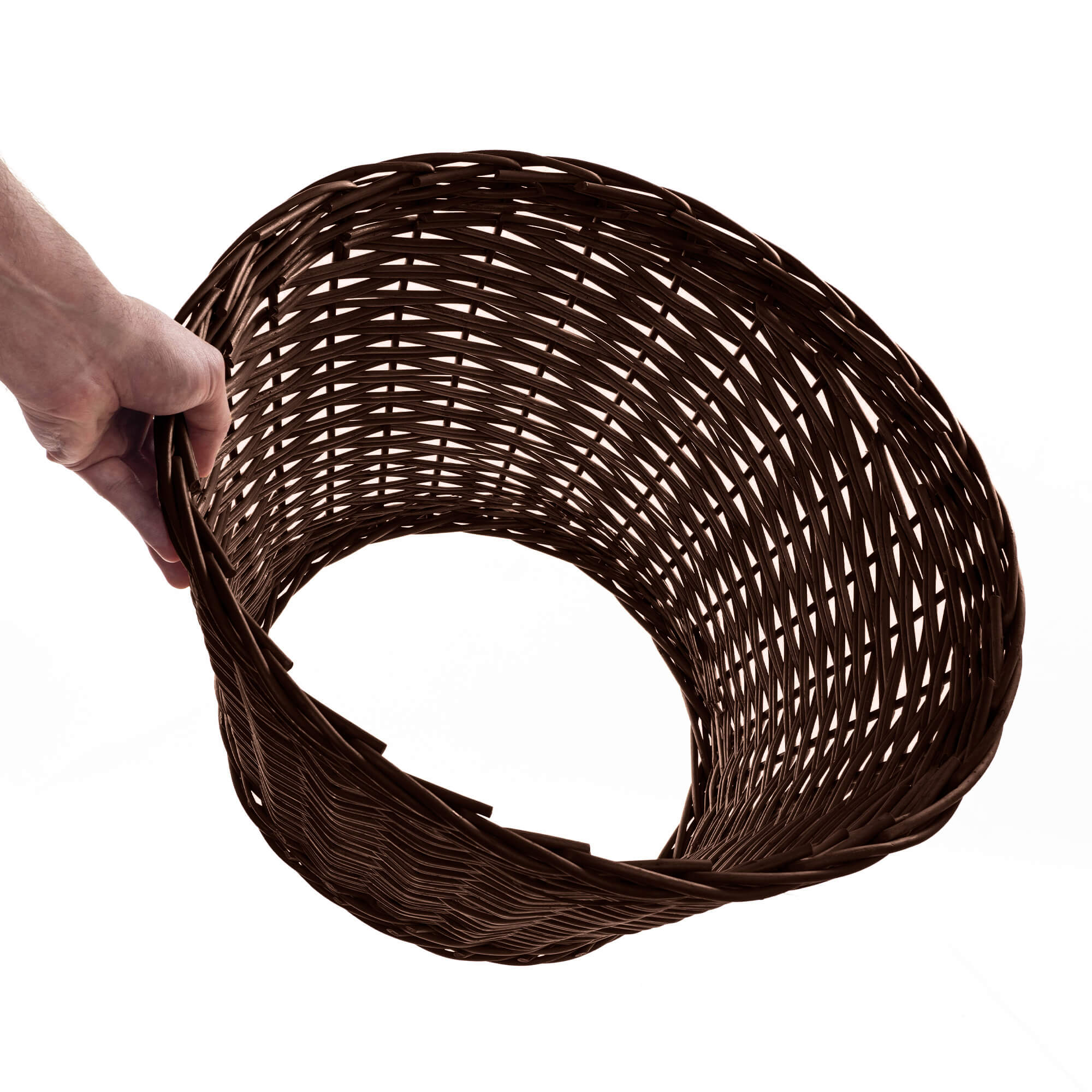 Osłona wiklinowa choinkowa naturalna Aliano 50cm ciemna