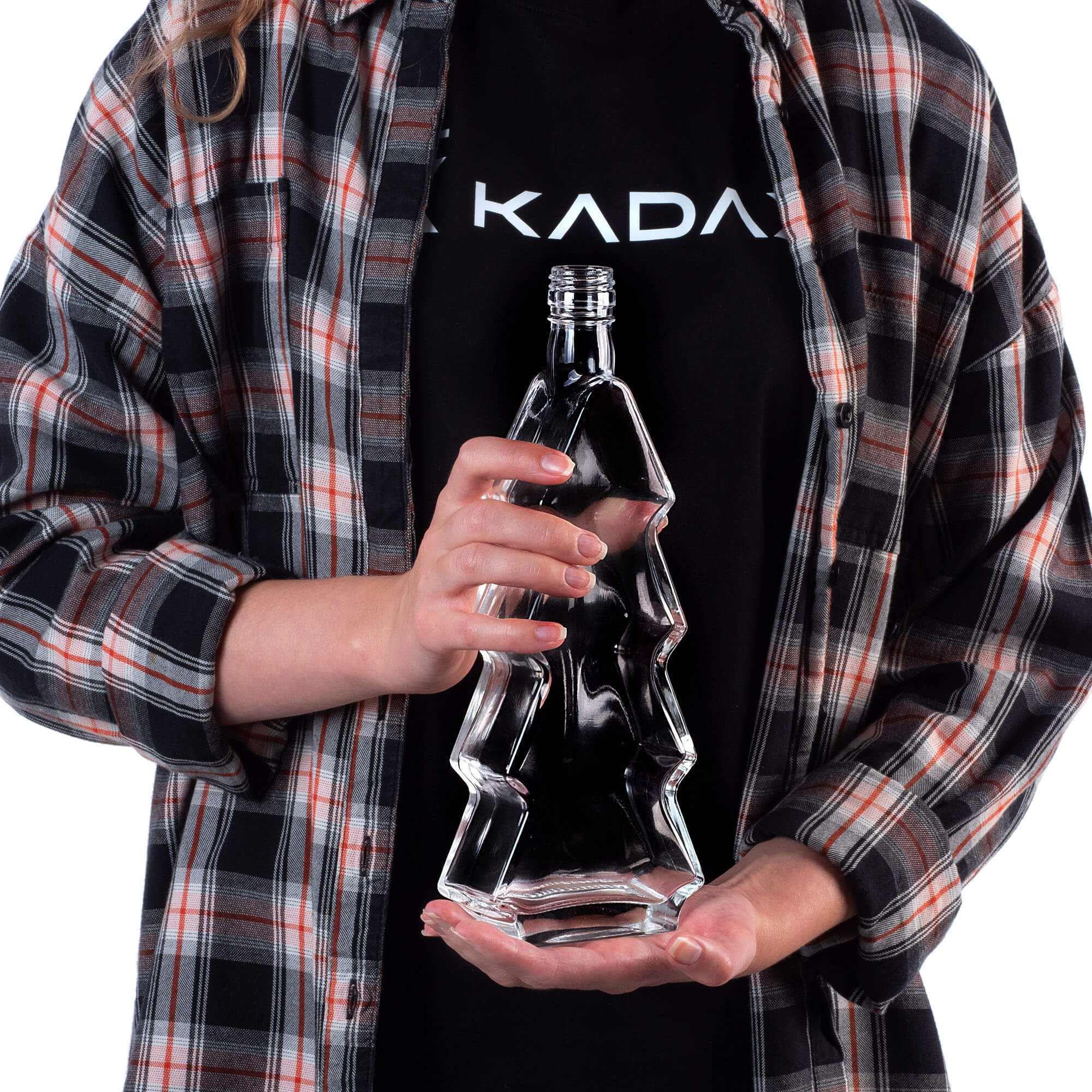 Szklana butelka choinka Enna 500ml z zieloną zakrętką 1 szt.