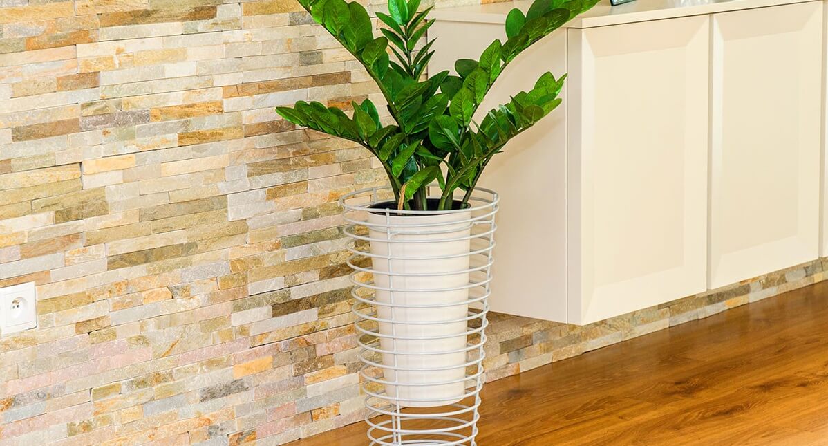 Kwietnik stojący na doniczkę 30 x 51 cm, biały