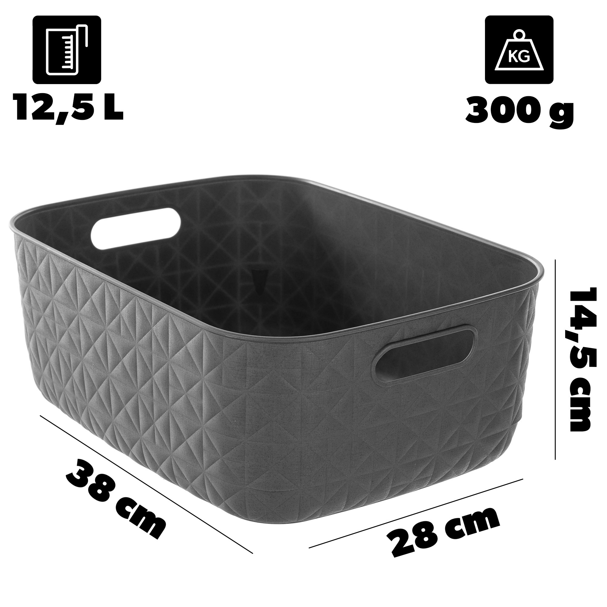 Koszyk Curver Softex M 12,5L szary