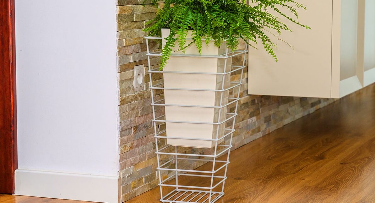 Kwietnik stojący na doniczkę 26 x 51 cm, biały