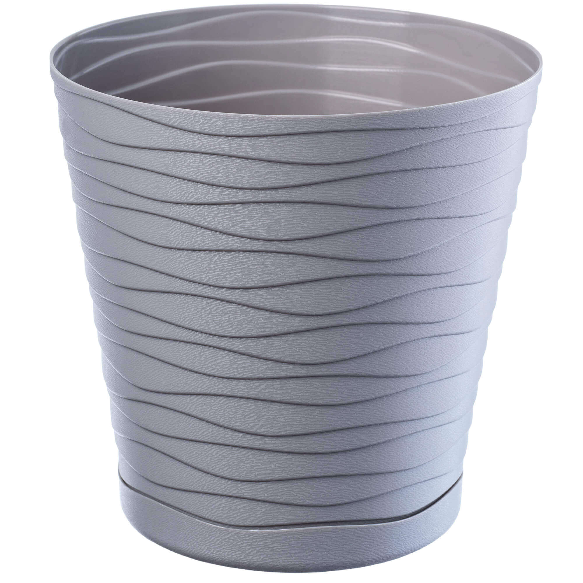 Doniczka z podstawką Greve 17 cm, szara