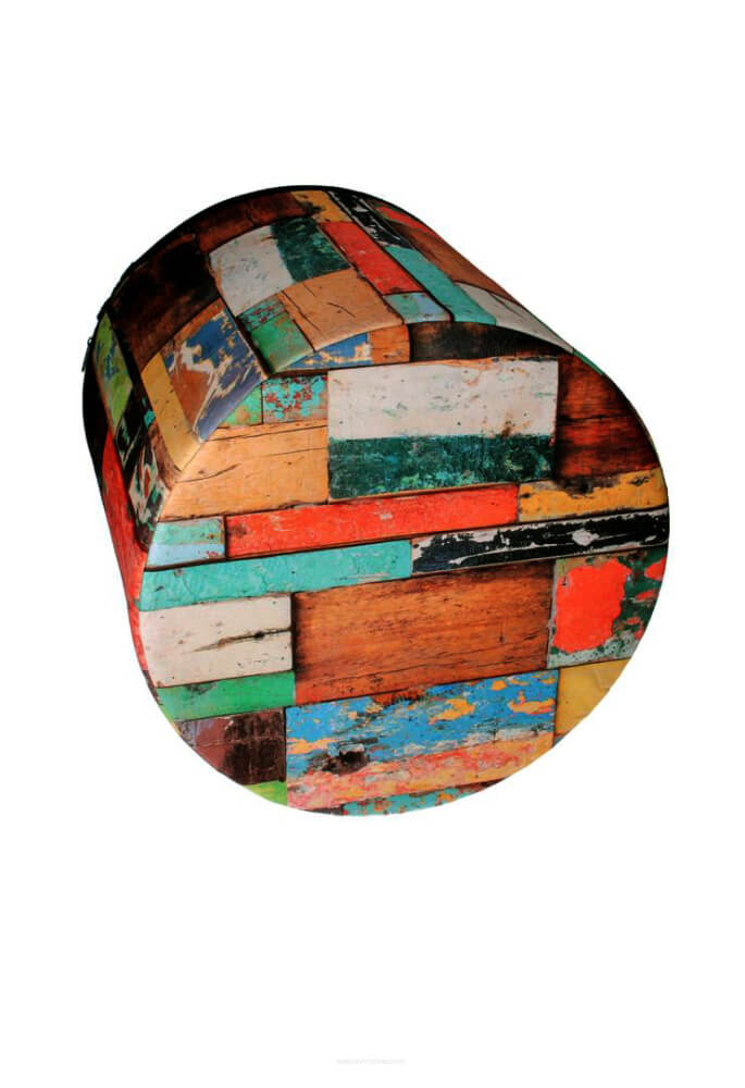Pufa dekoracyjna Fasano 40 x 40 cm, wielokolorowa
