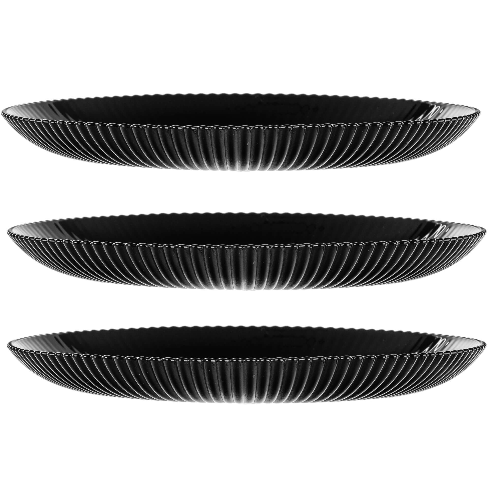 Talerz deserowy Regno 19 cm czarny 3 szt.