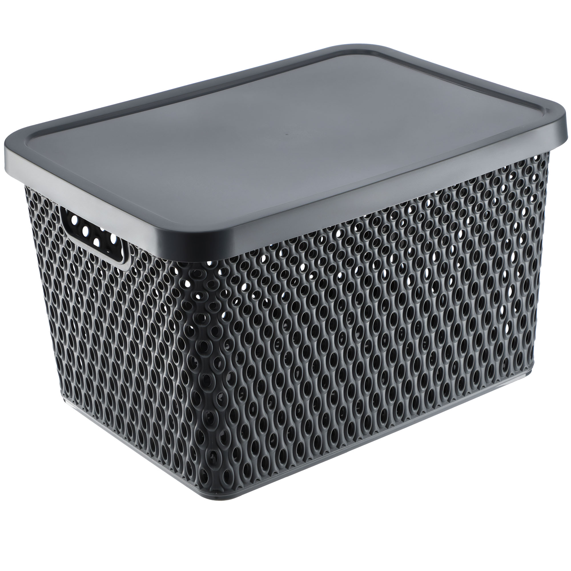 Koszyk z pokrywą do przechowywania Pau 18L szary