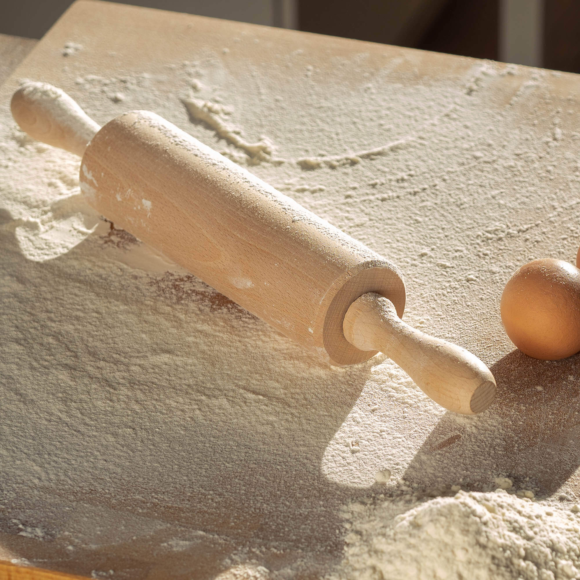 Drewniany wałek kuchenny do ciasta 38 cm