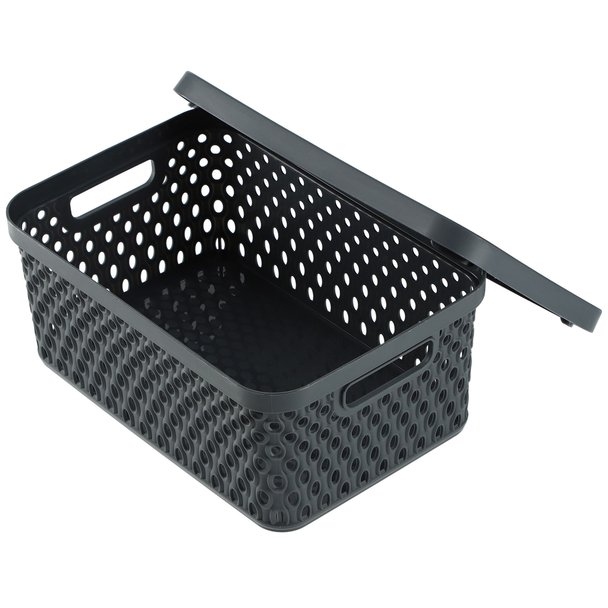 Koszyk z pokrywą do przechowywania Pau 4,5L szary