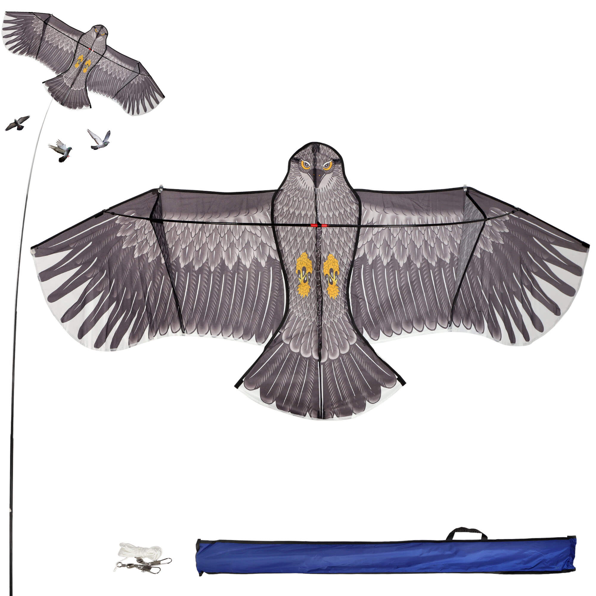 Latawiec odstraszacz ptaków orzeł 180 x 80 cm