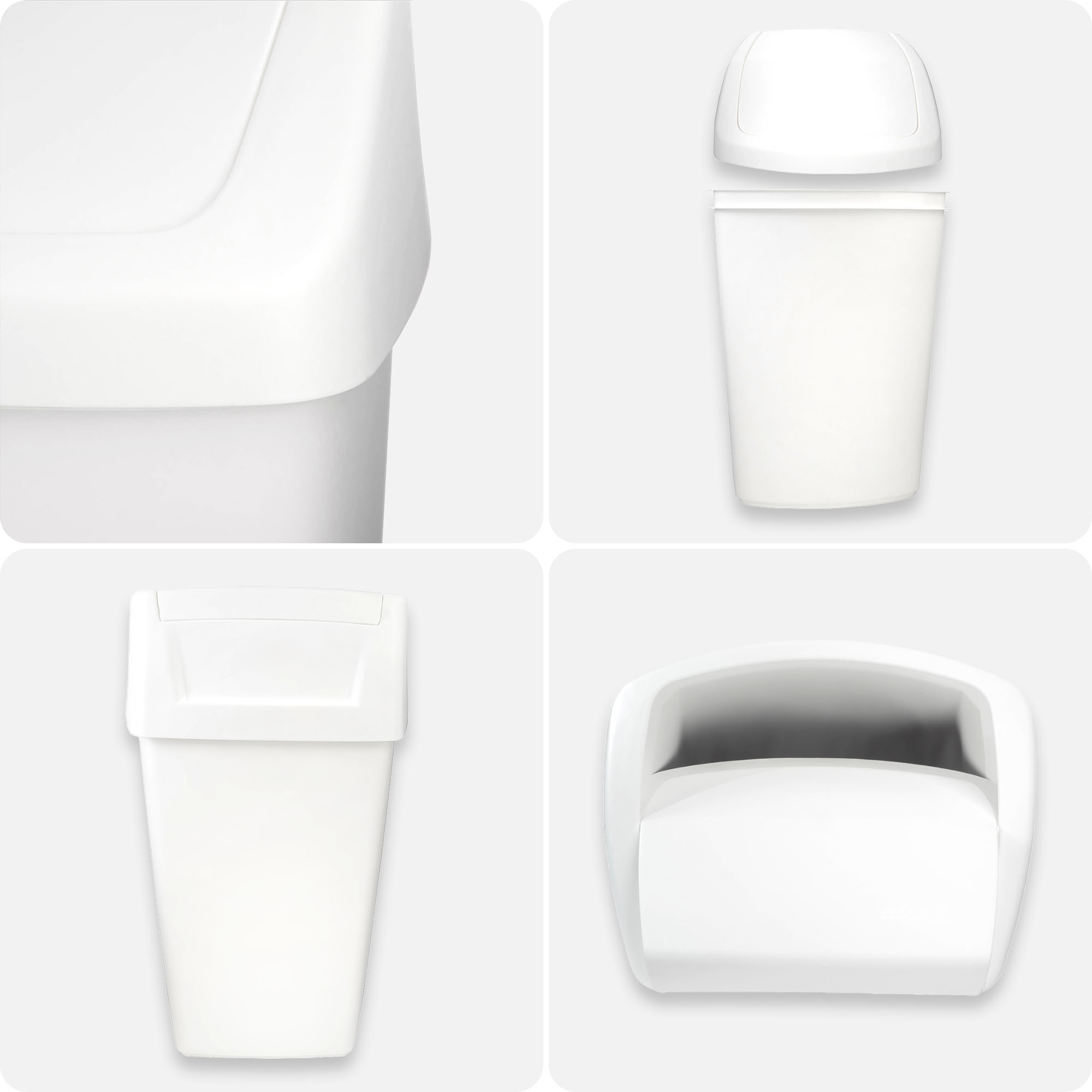 Kosz na śmieci Curver Swing Top biały 25L