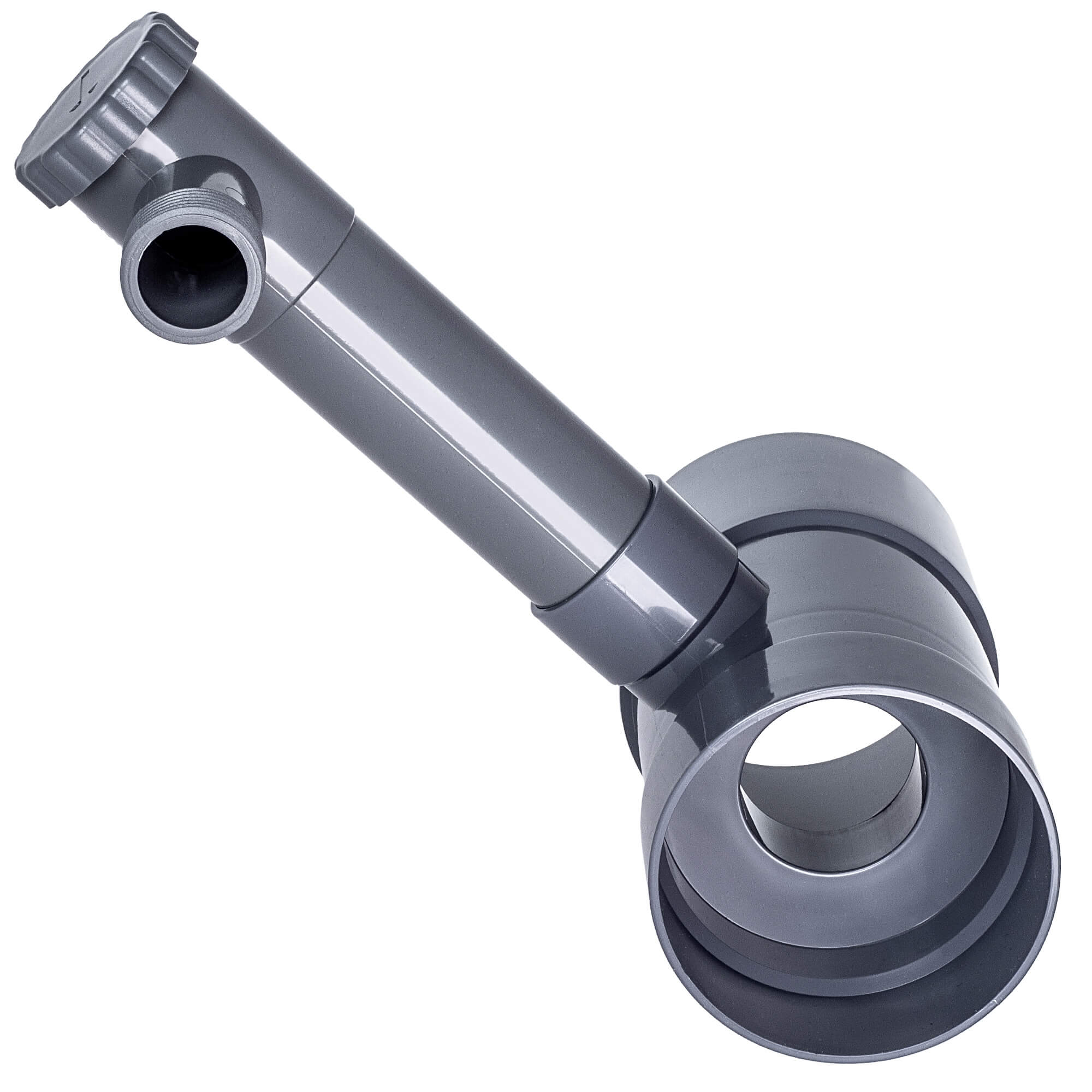 Zbieracz wody deszczowej Nancras z zaworem, 100 mm, szary