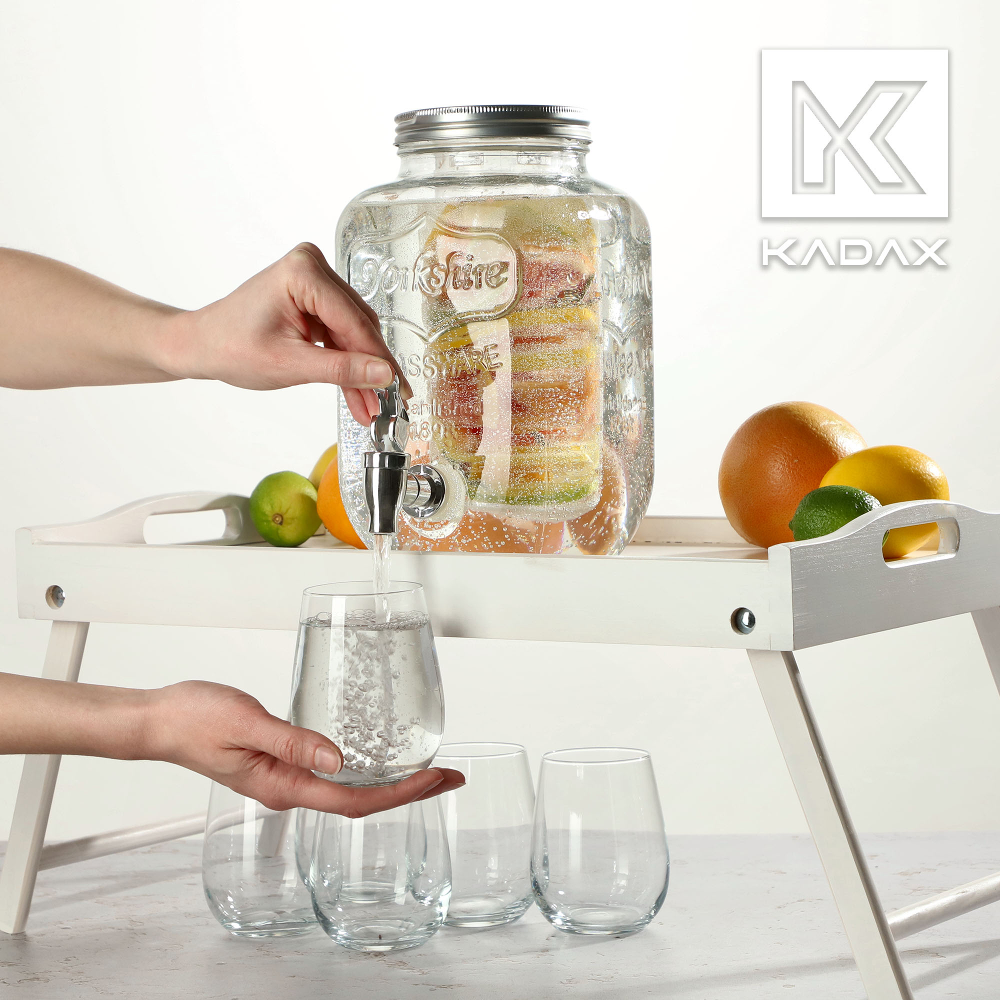 Słój z kranikiem 4L na lemoniadę i wkładem Rodez