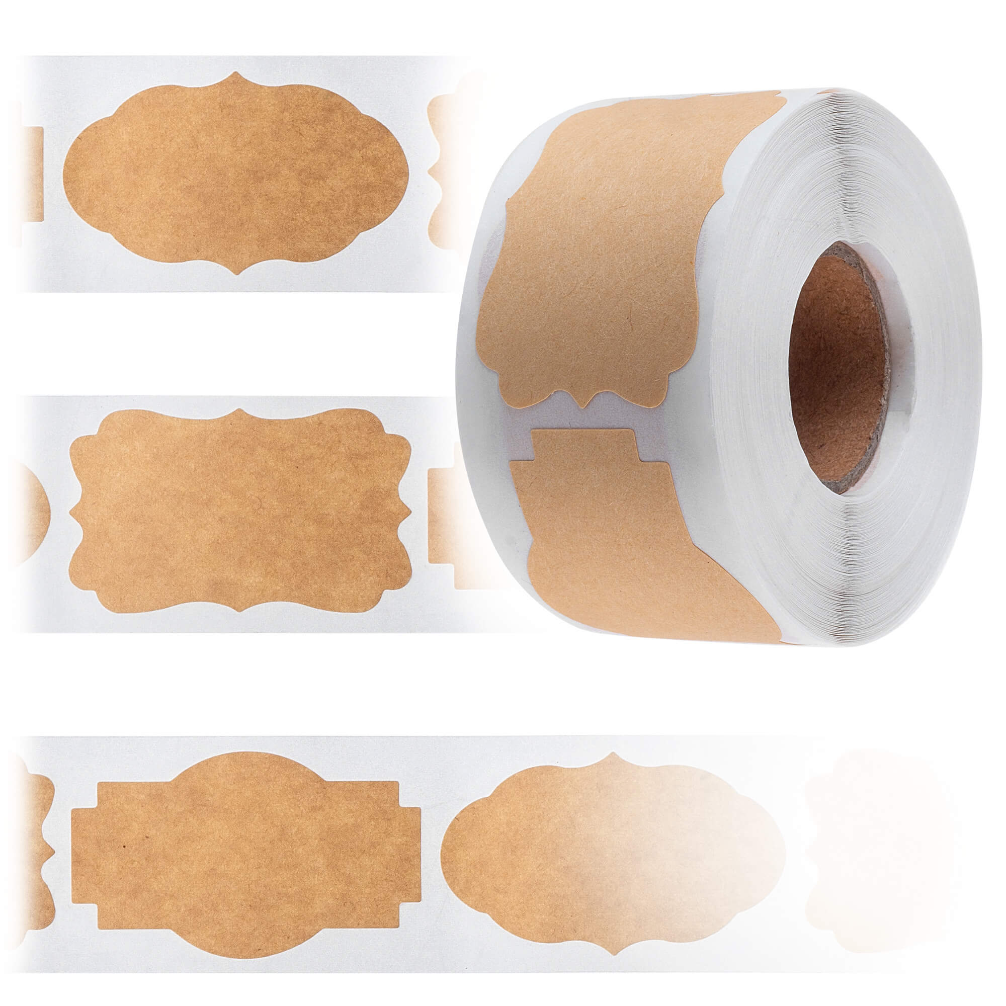 Etykiety samoprzylepne Sefro 5 x 3 cm brązowe 250 szt.