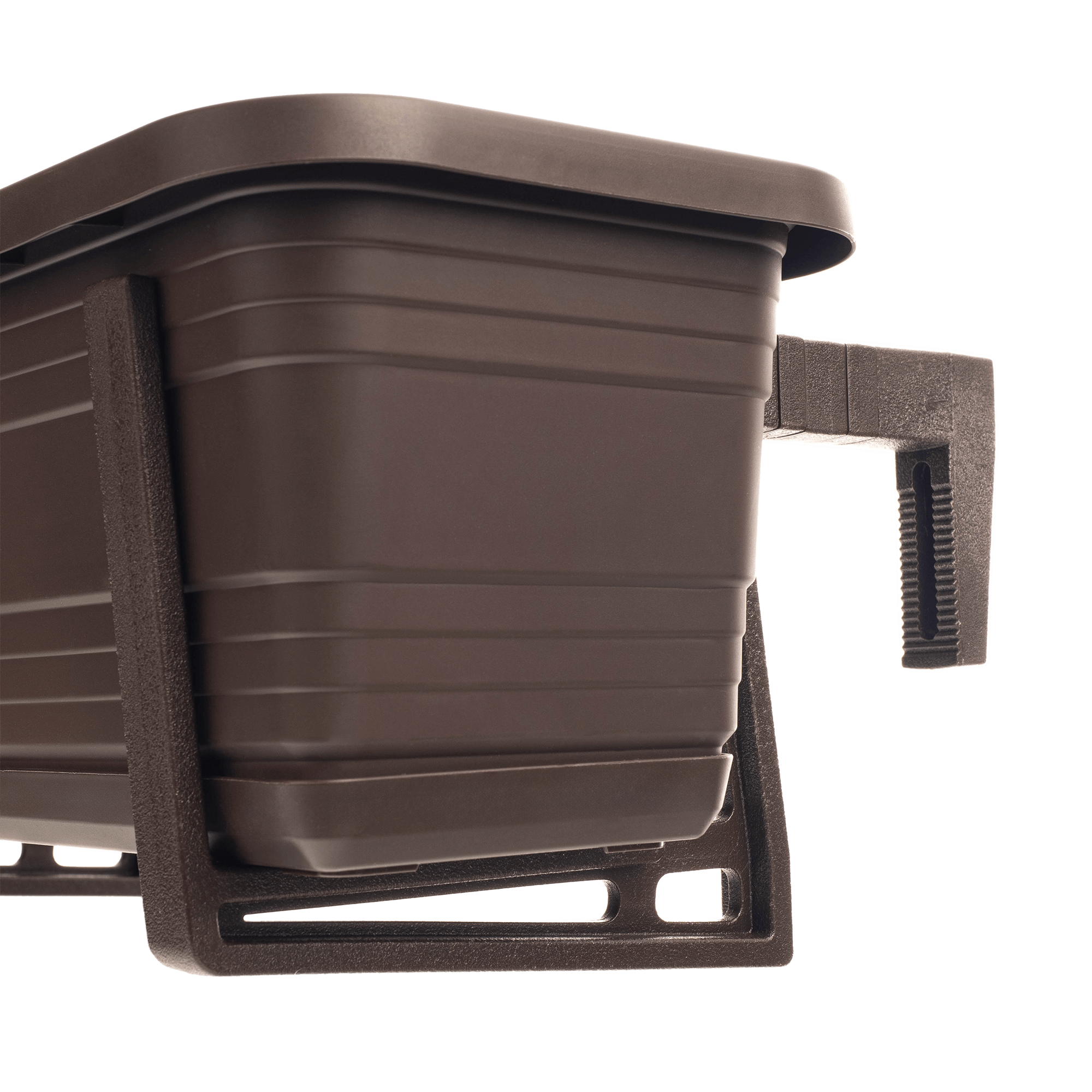 Skrzynka balkonowa z podstawką i uchwytami Paulin 40cm mokka