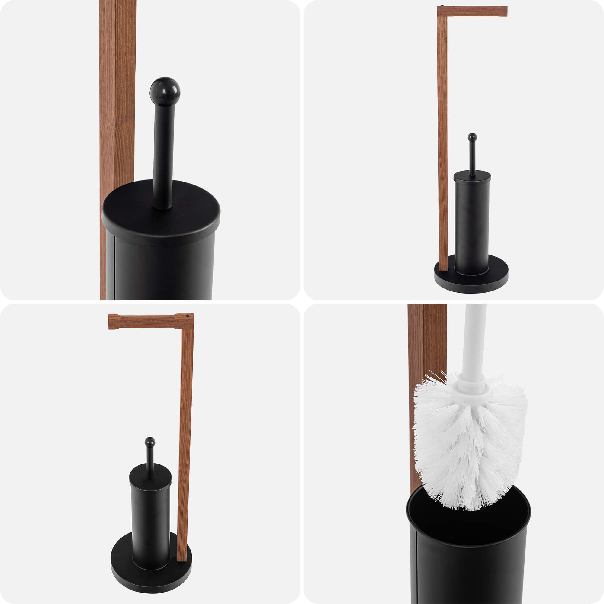 Stojak na papier toaletowy i szczotkę Houat 72.5 x 21 cm