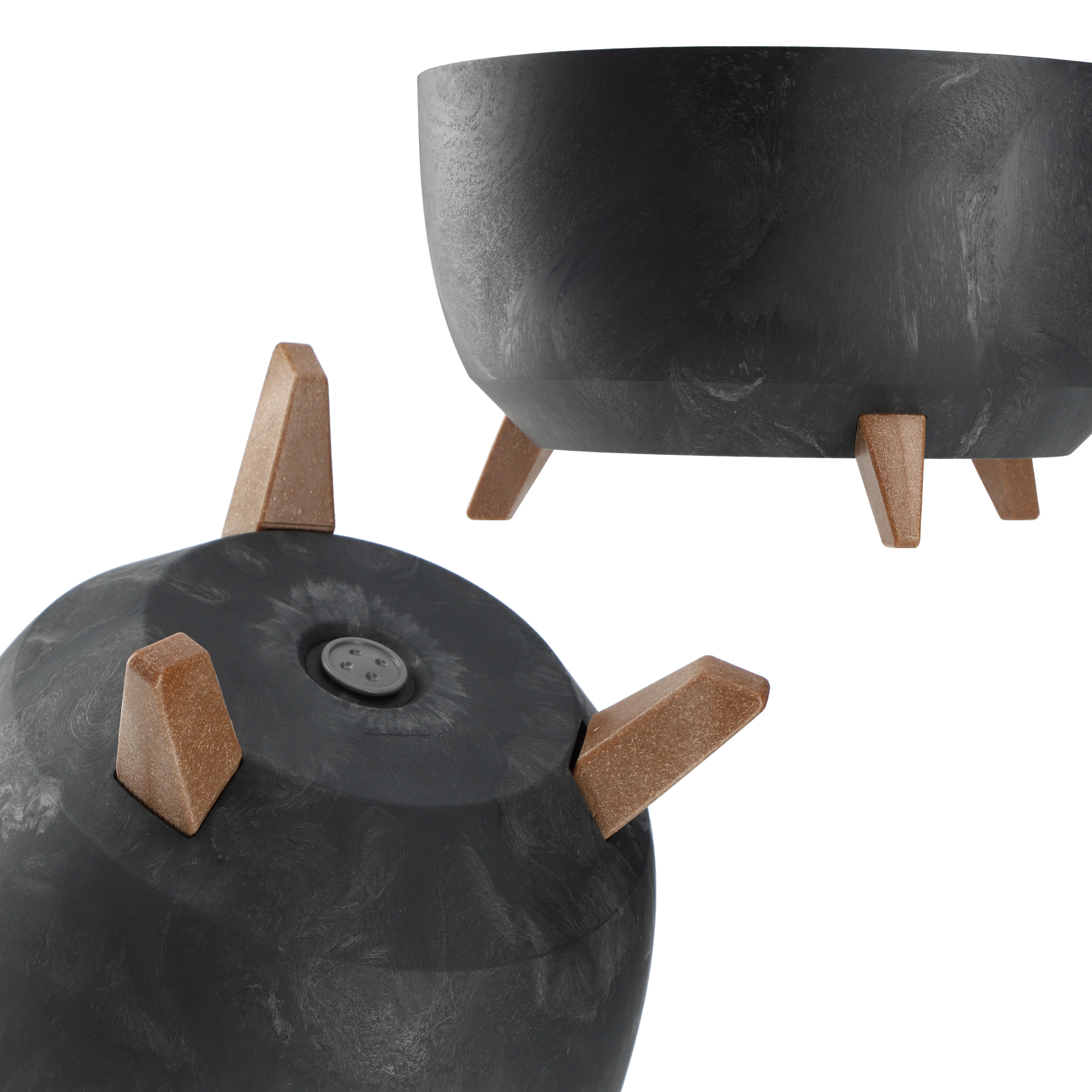 Misa na kwiaty z nóżkami Mably 47 cm czarny beton