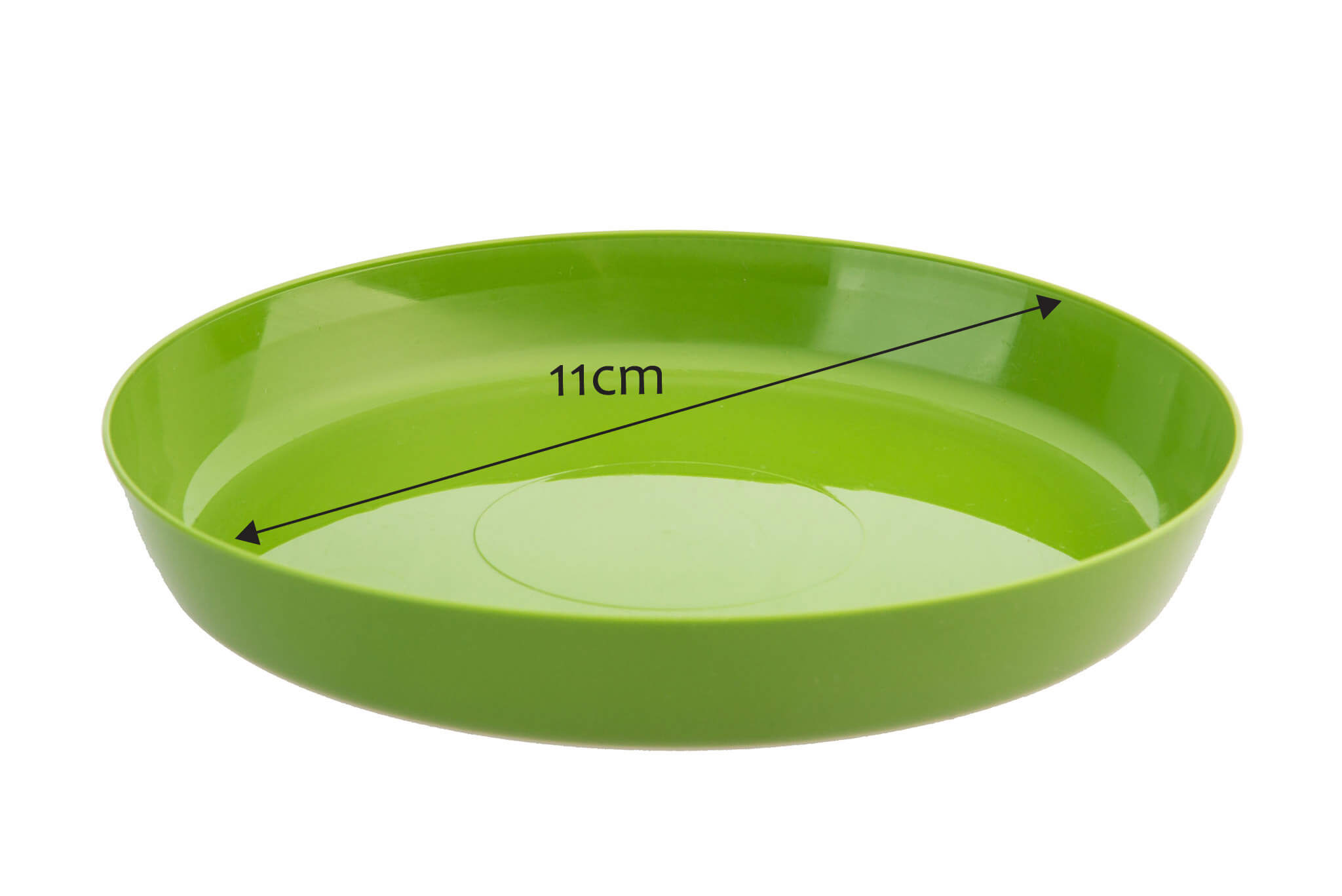 Doniczka na kwiaty z podstawką 12 cm, zielona